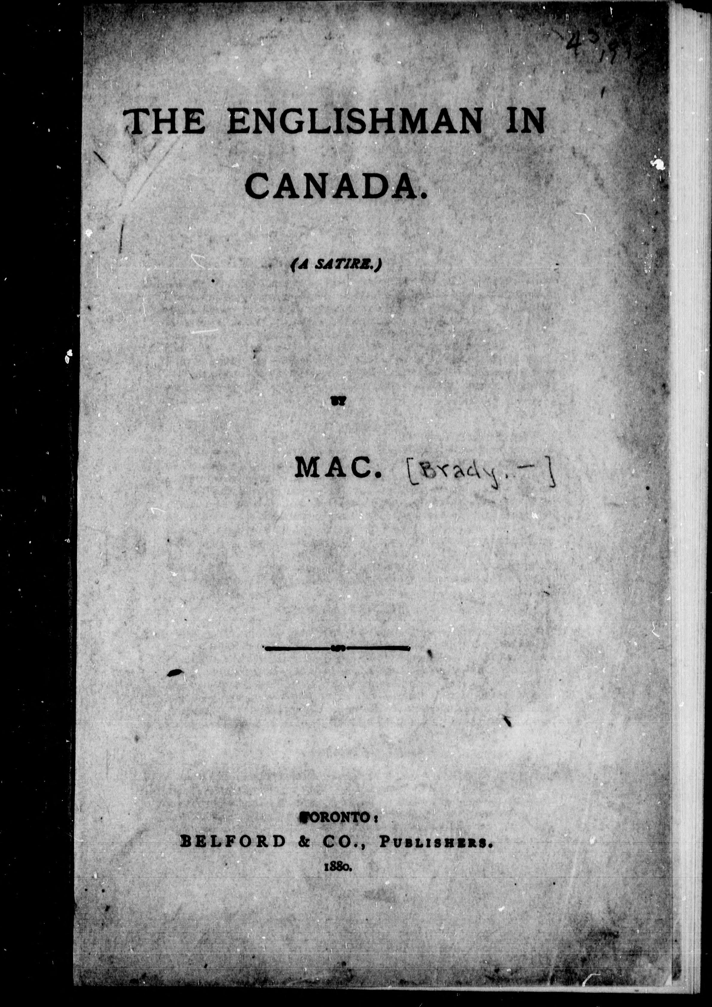 The Englishman In Canada