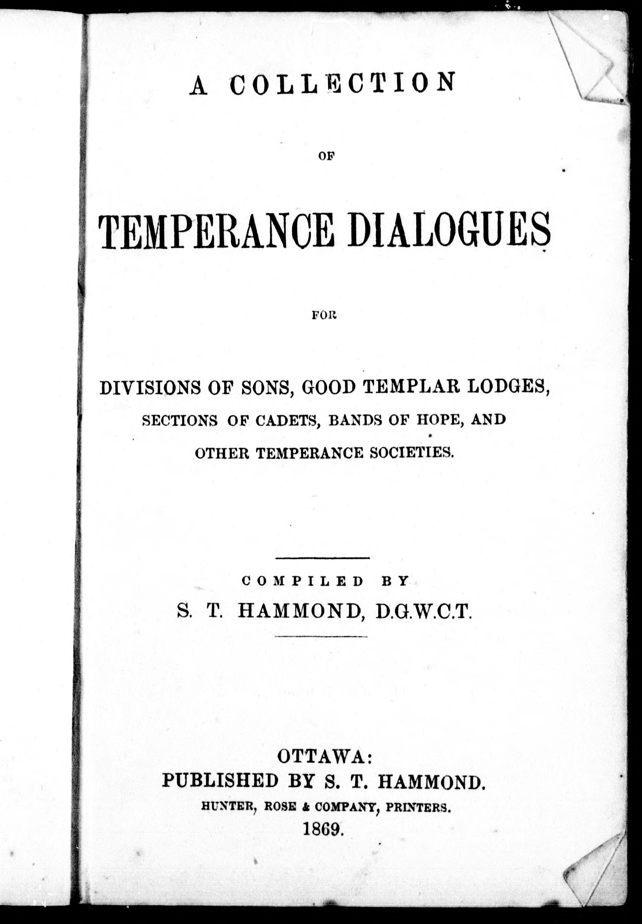 A Collection of Temperance Dialogues