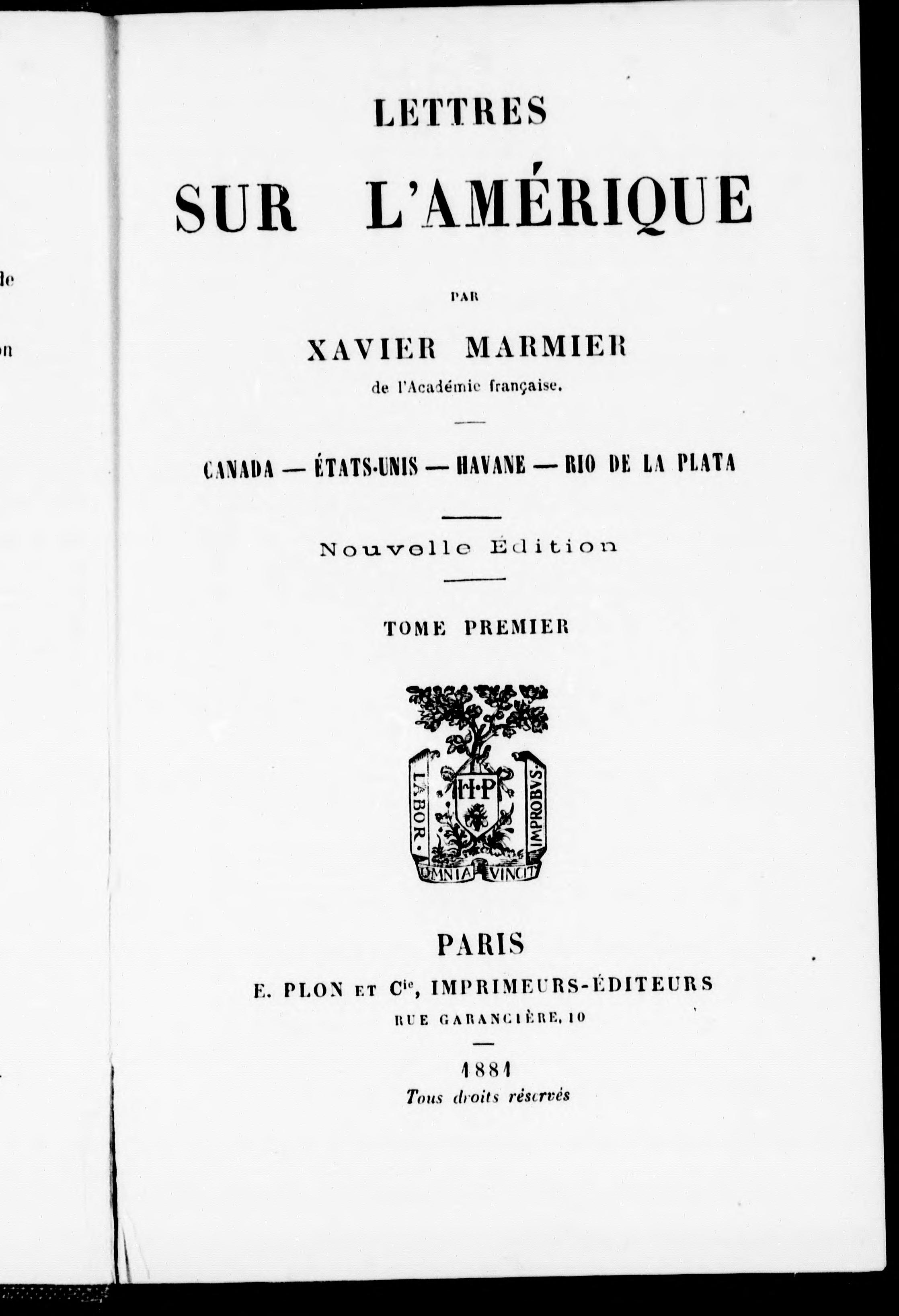 Lettres Sur L'AmÅ™Ique