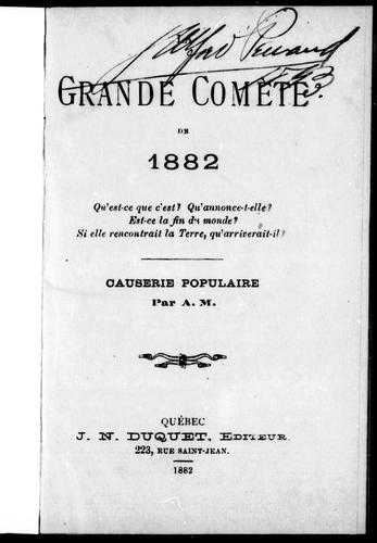 Grande Comète De 1882