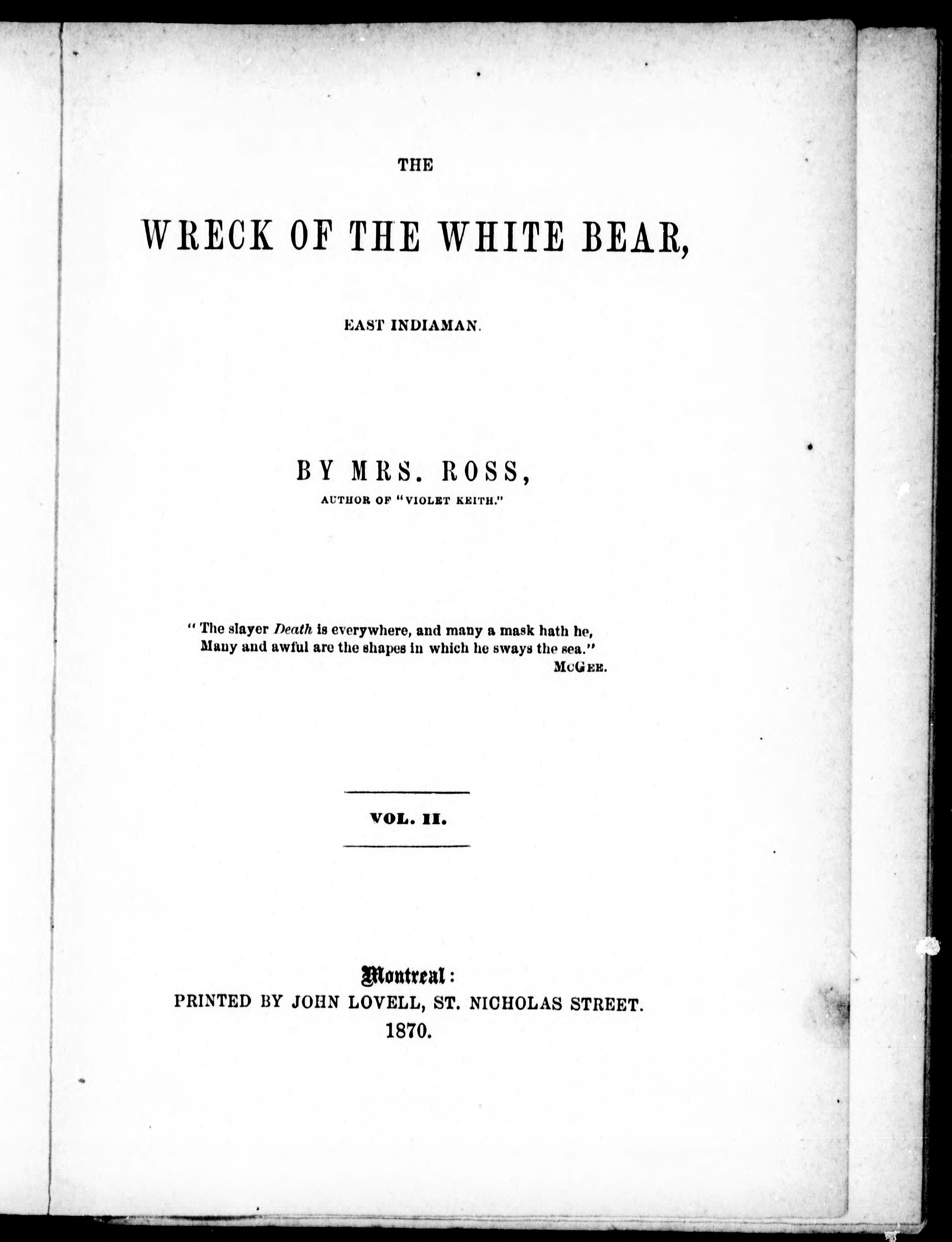The Wreck of the White Bear, East Indiaman