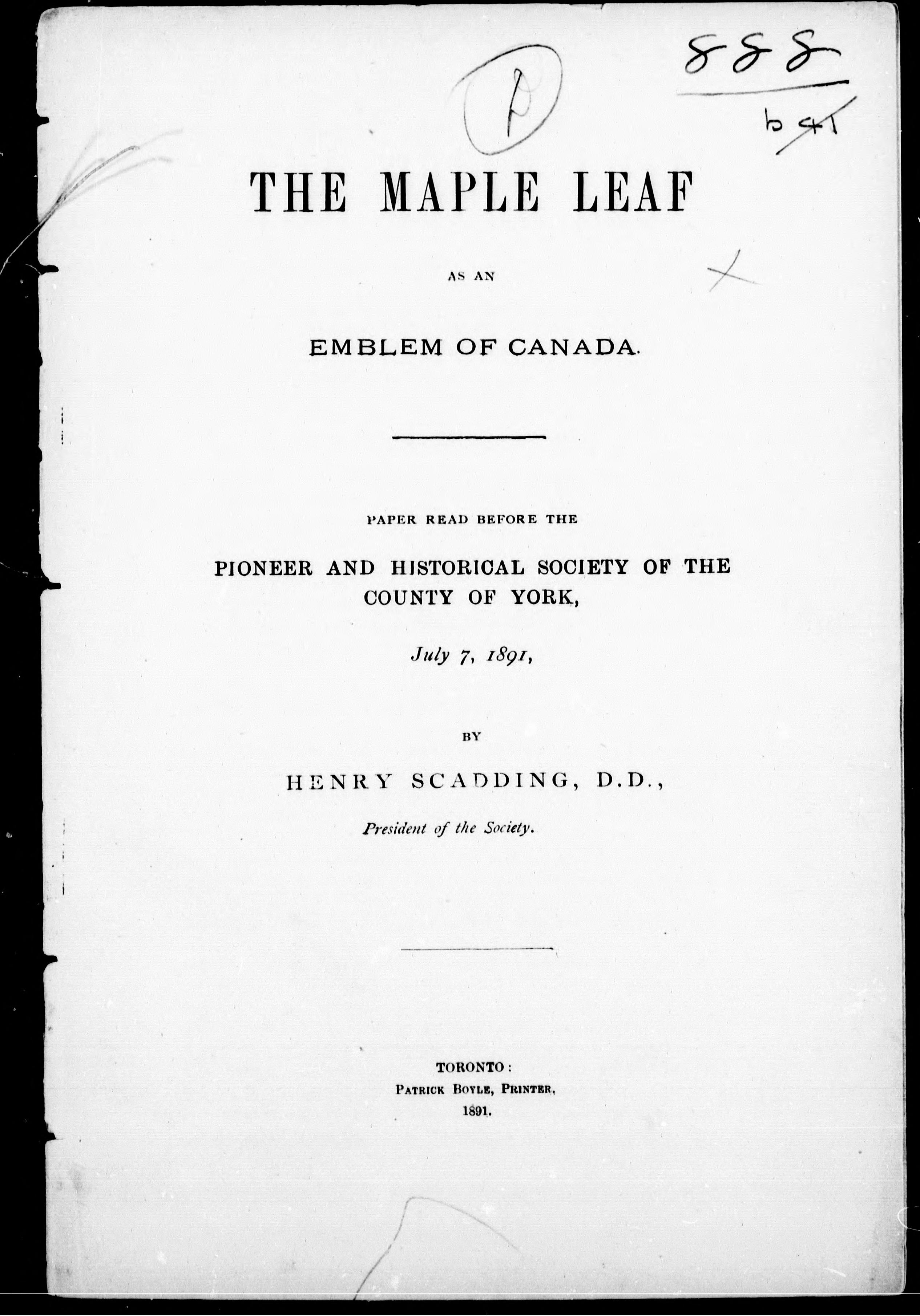 The Maple Leaf as an Emblem of Canada