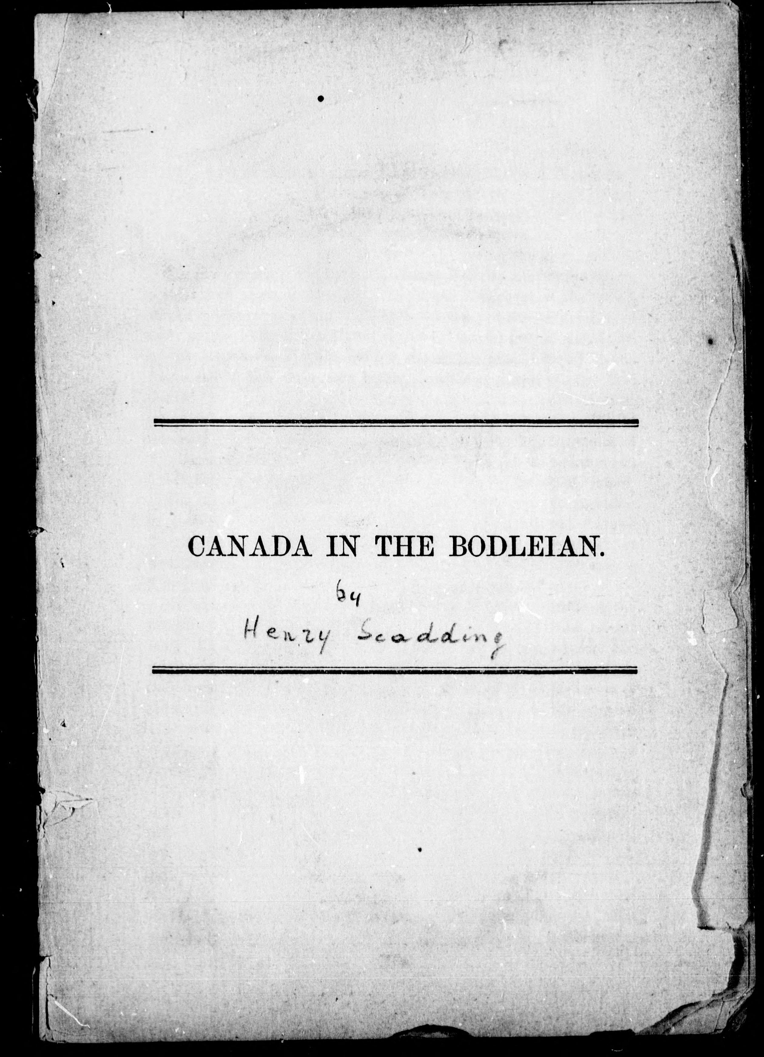 Canada in the Bodleian
