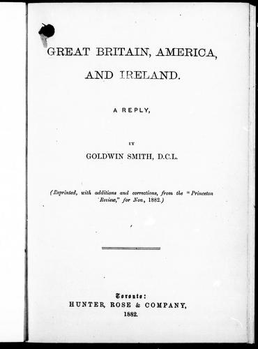 Great Britain, America, and Ireland