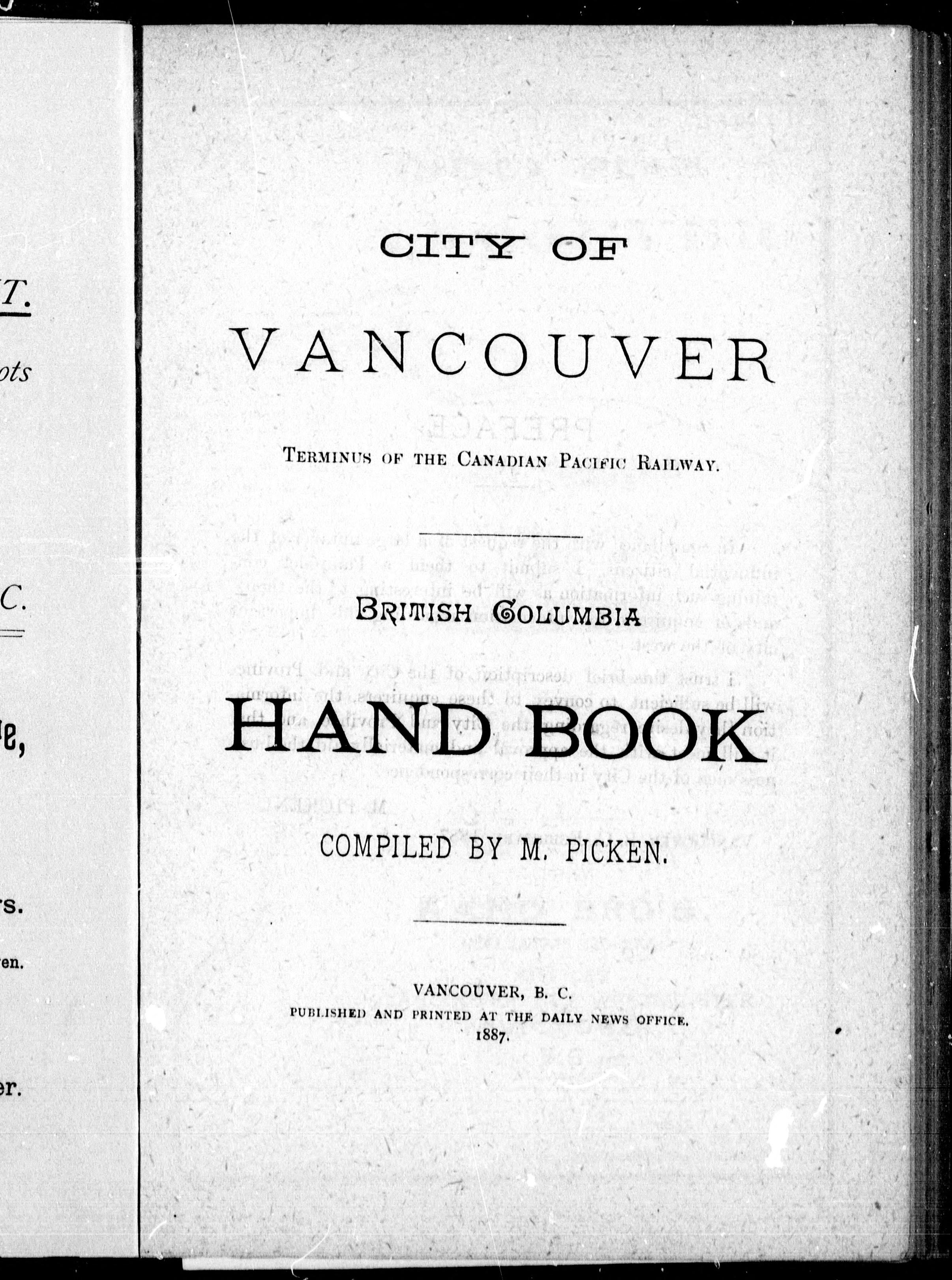 City of Vancouver, Terminus of the Canadian Pacific Railway