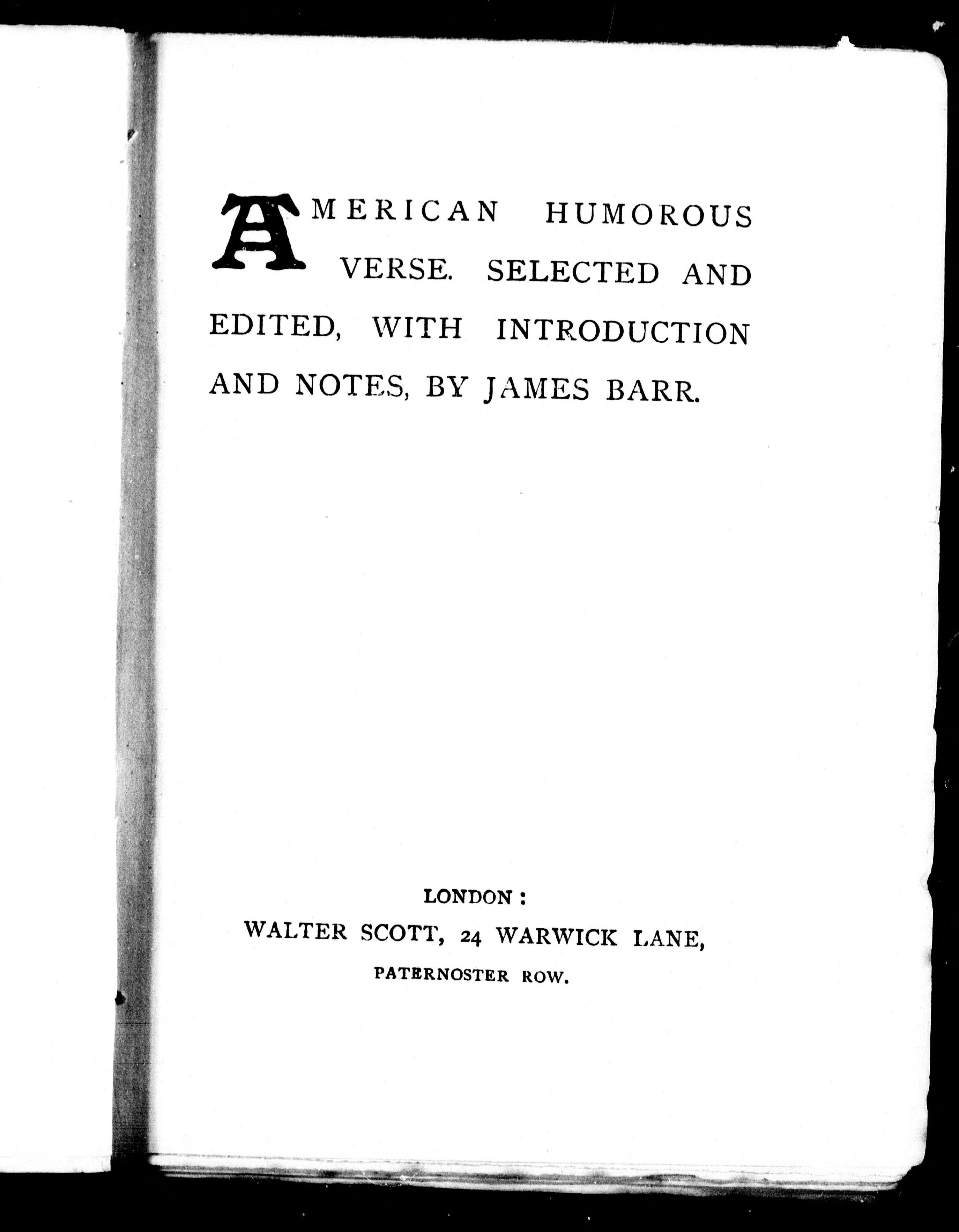 American Humorous Verse