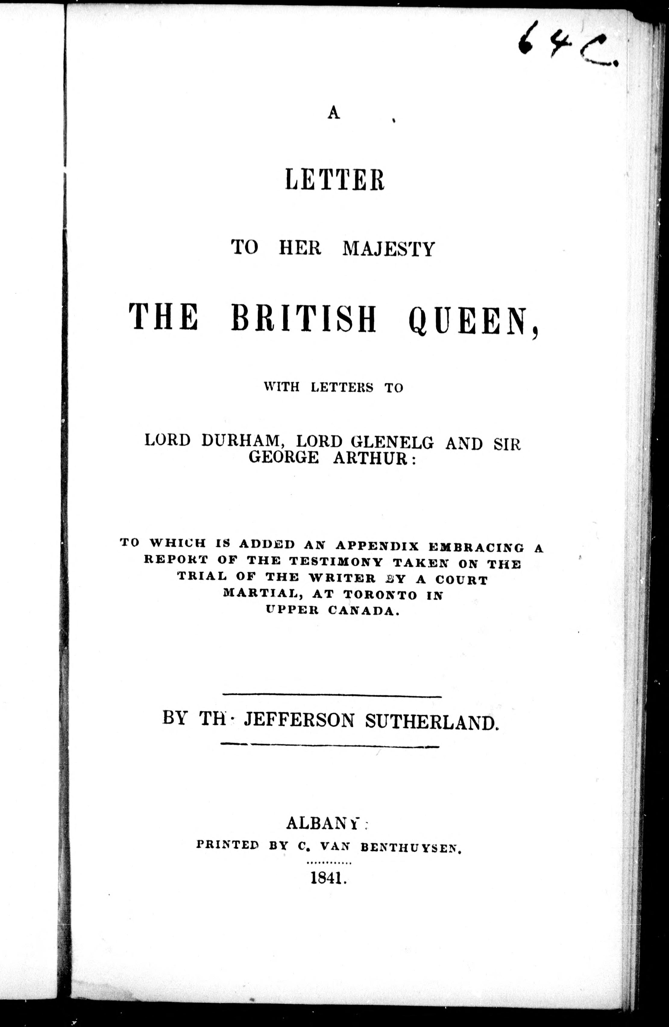 A Letter To Her Majesty, The British Queen