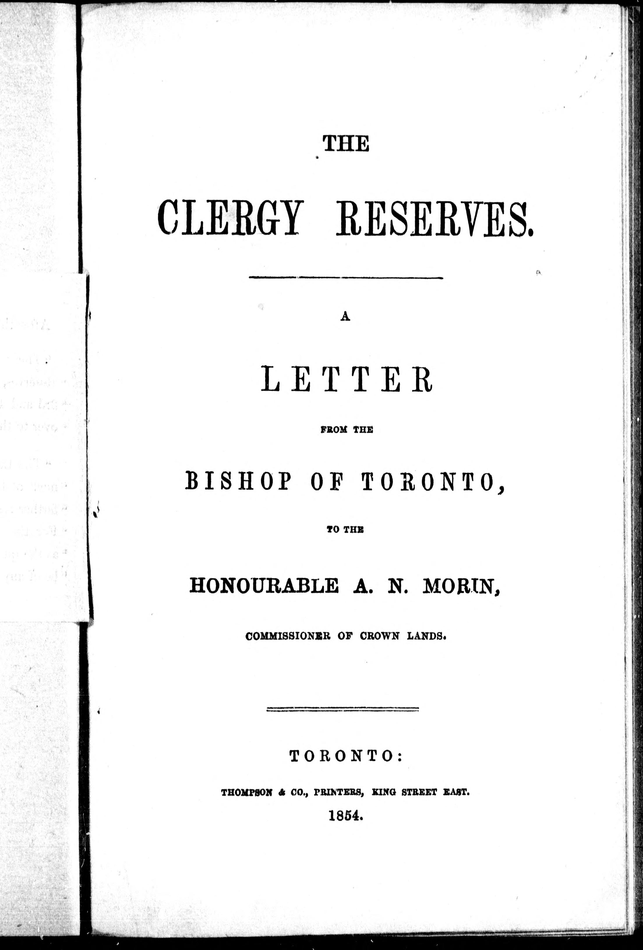 The clergy reserves