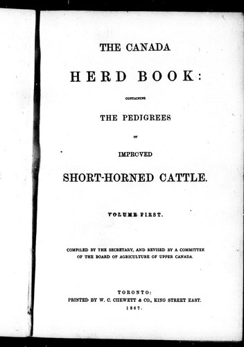 The Canada Herd Book