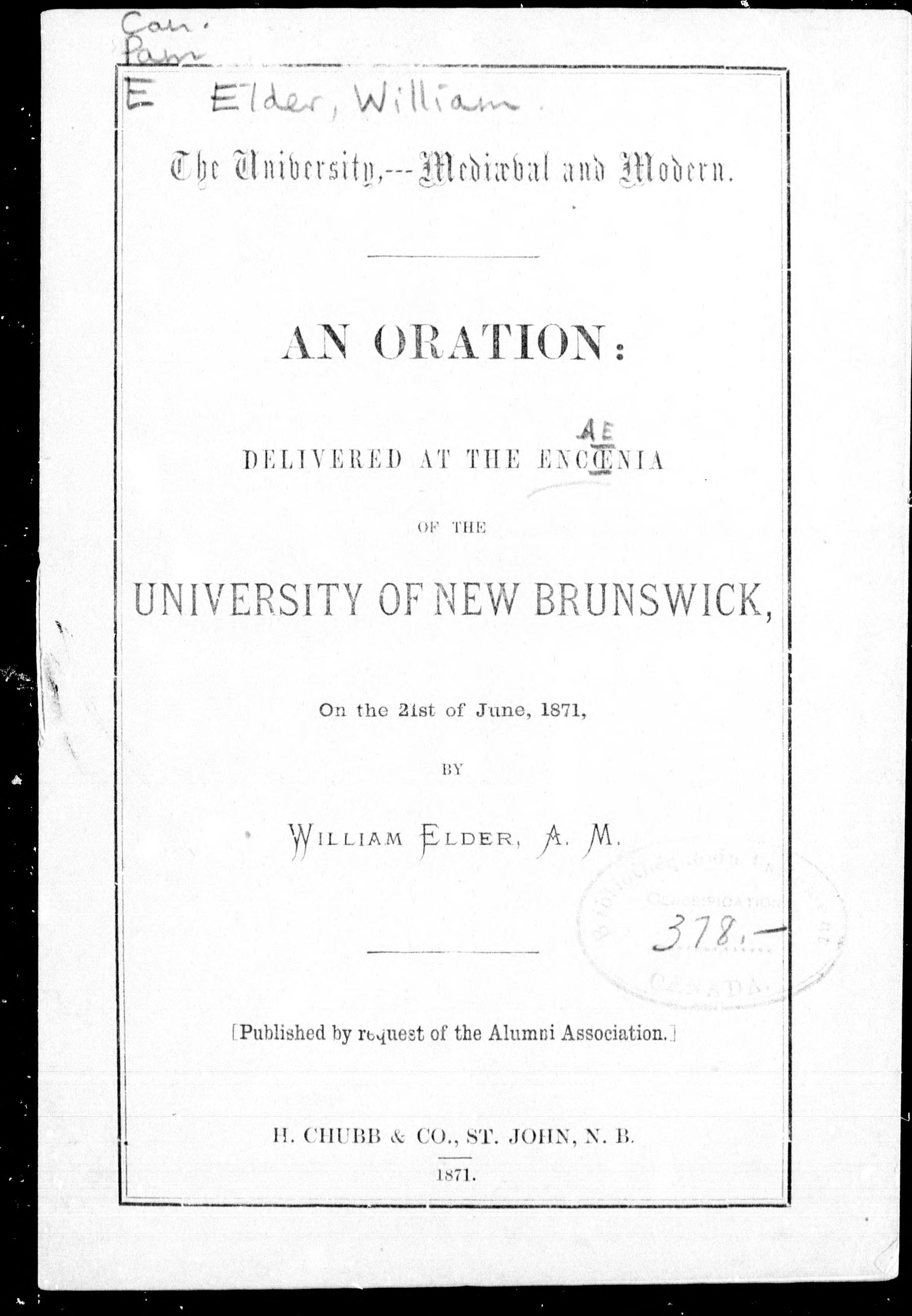The University, Mediaeval and Modern