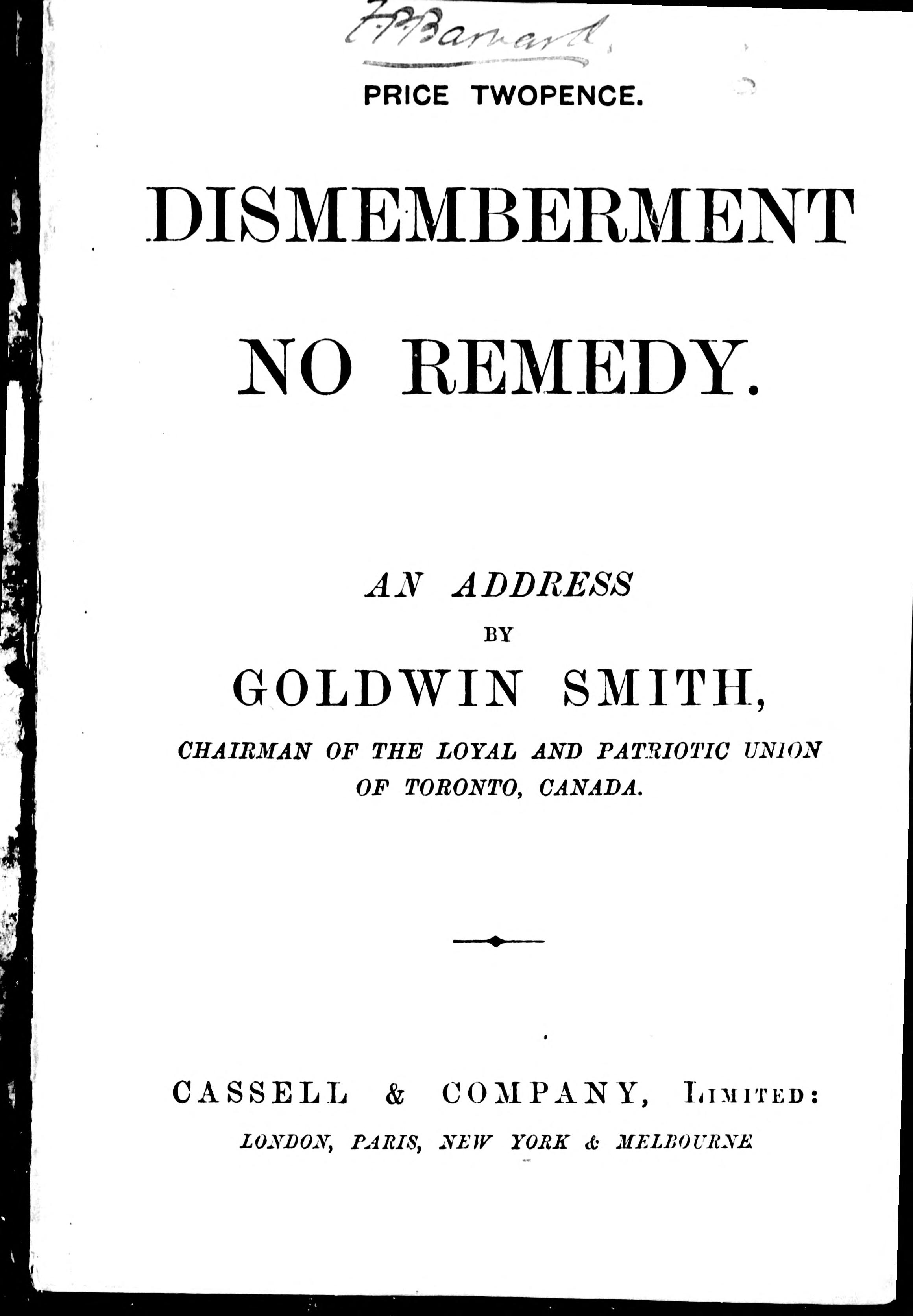 Dismemberment No Remedy