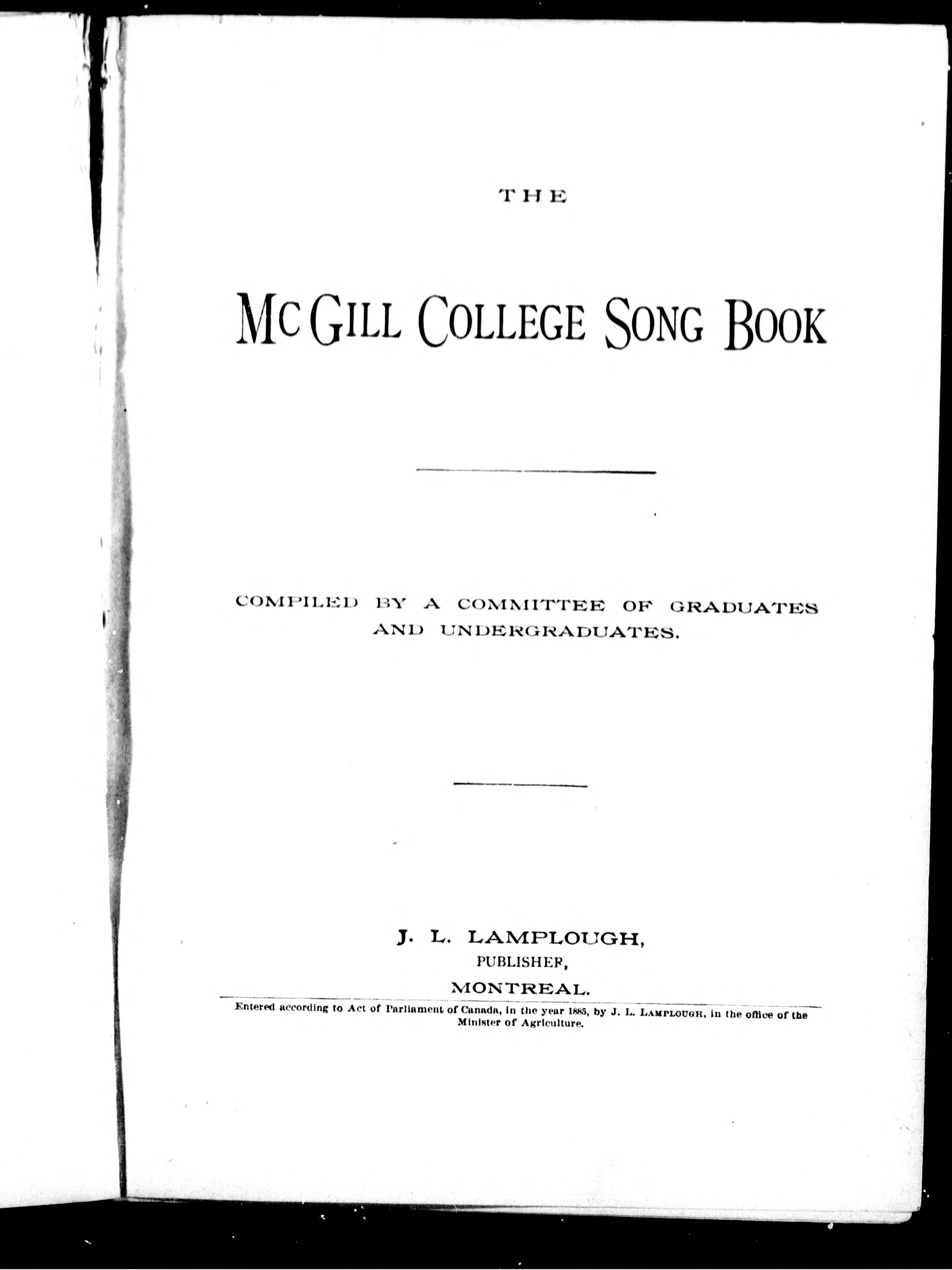 The McGill College Song Book