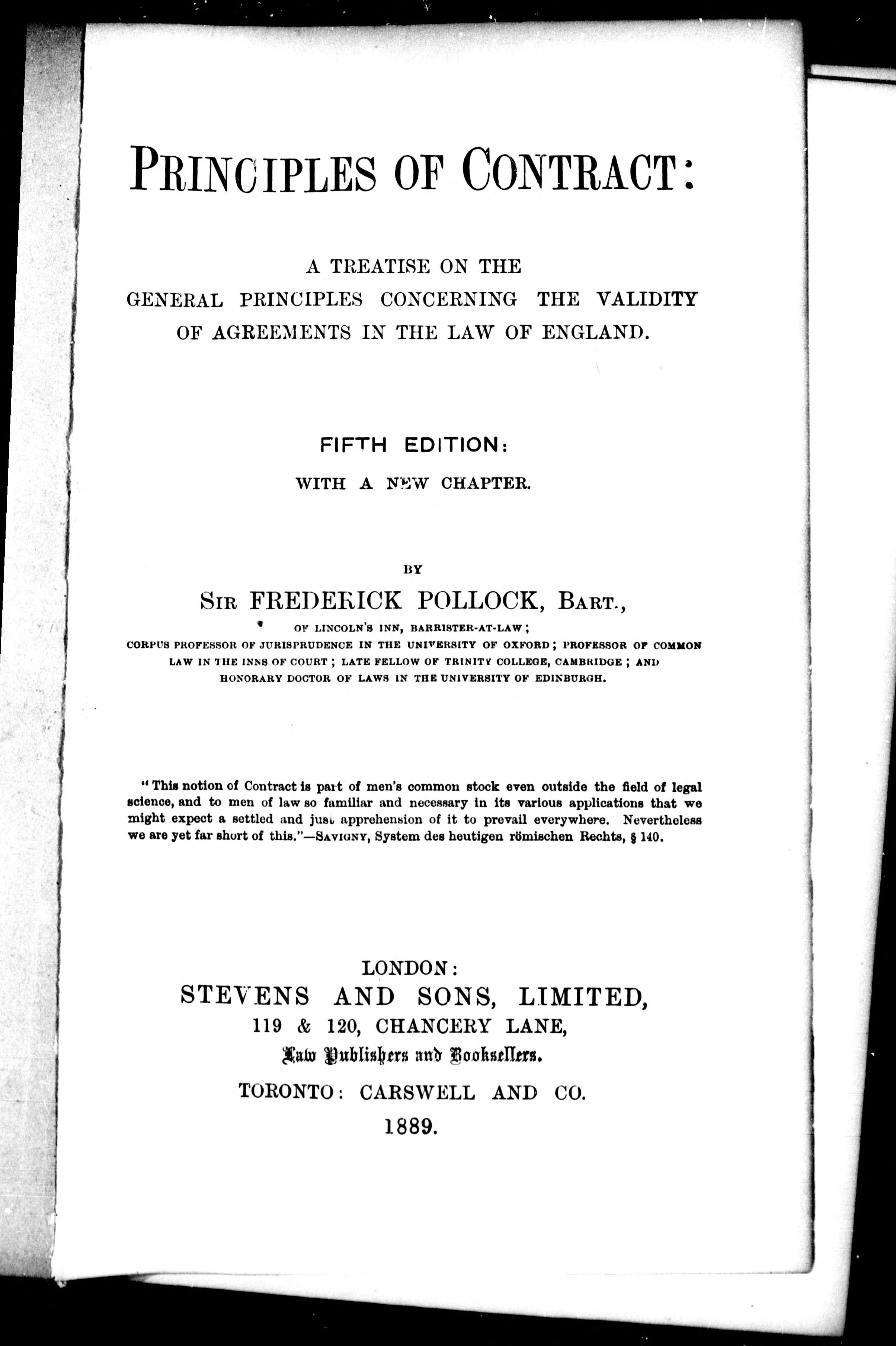 Principles of Contract