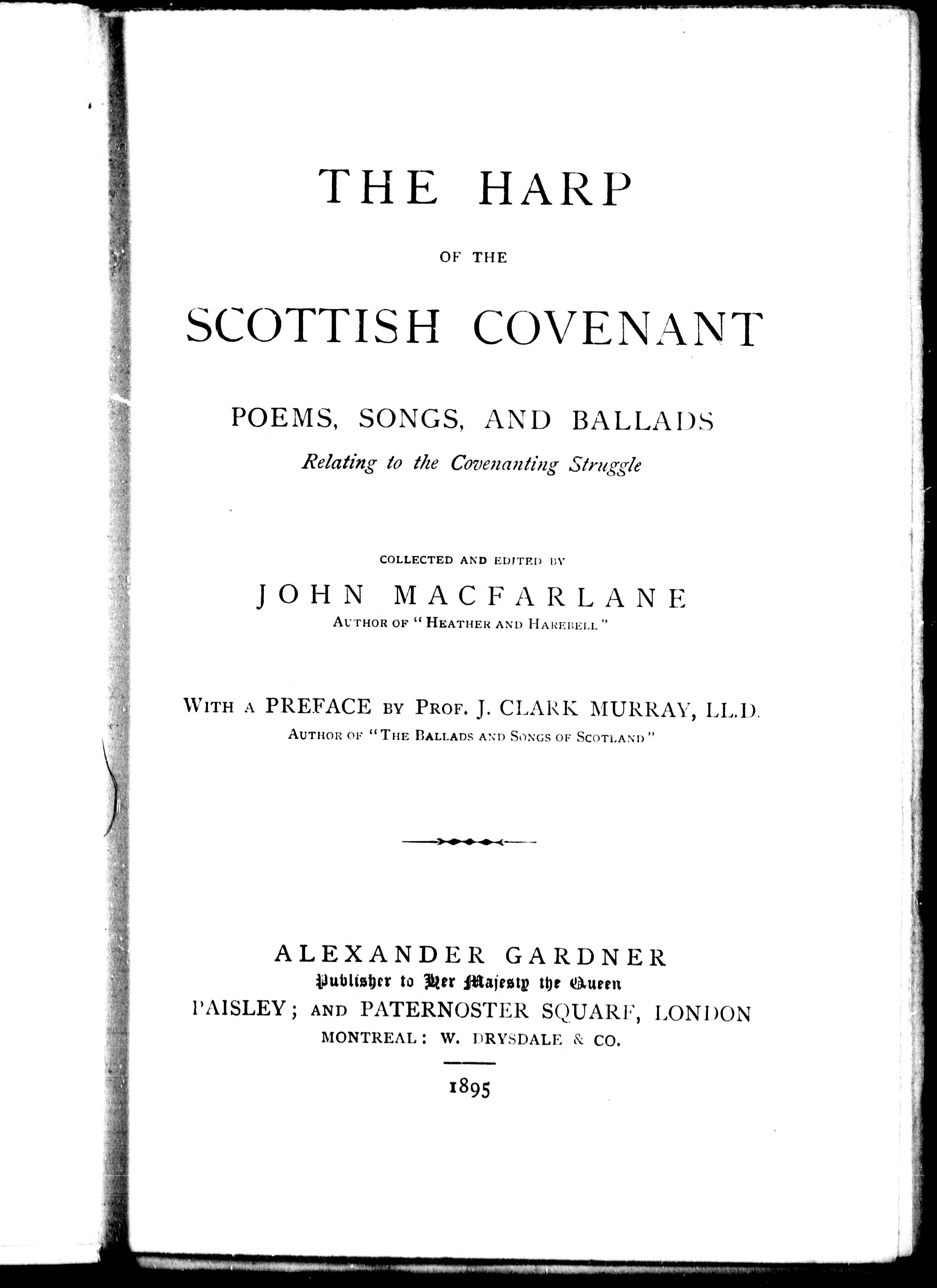 The Harp of the Scottish Covenant