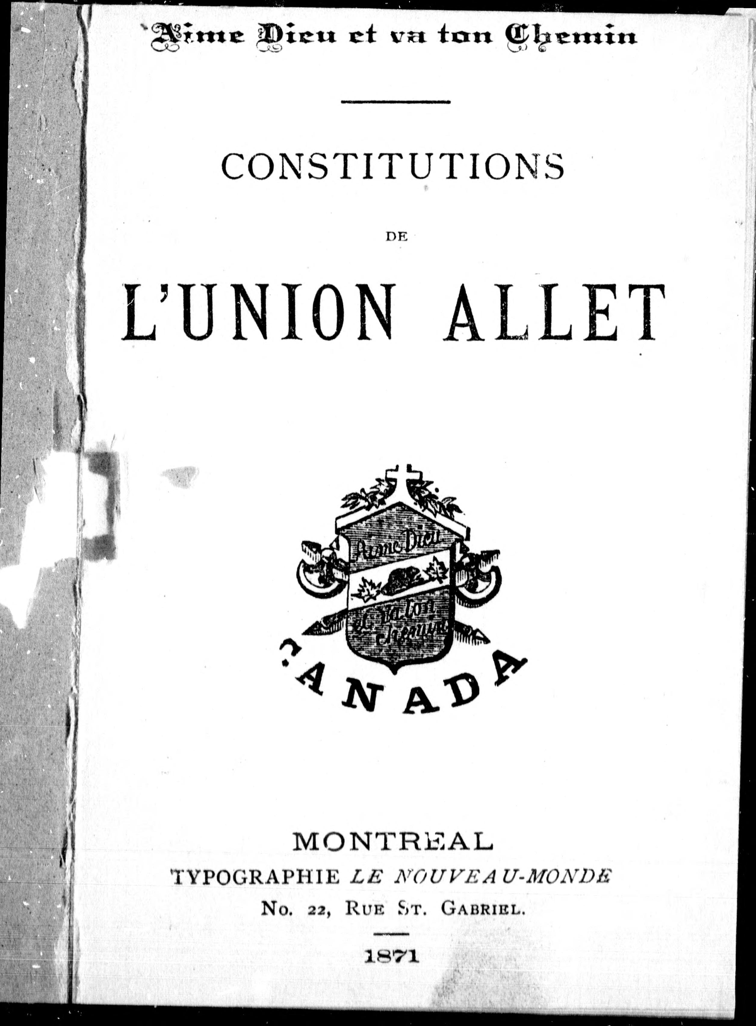 Constitutions de L'Union Allet