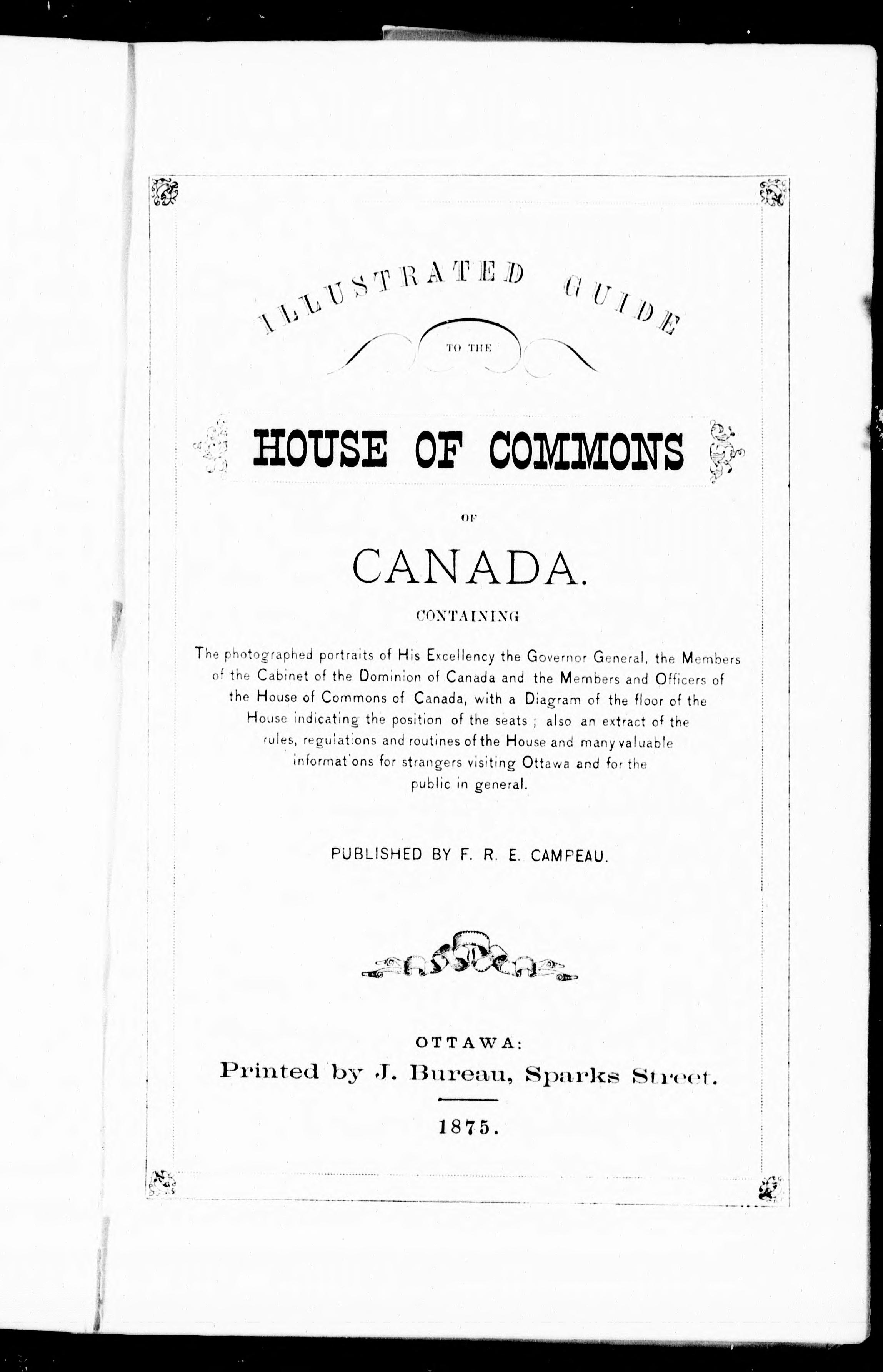 Illustrated Guide to the House of Commons of Canada