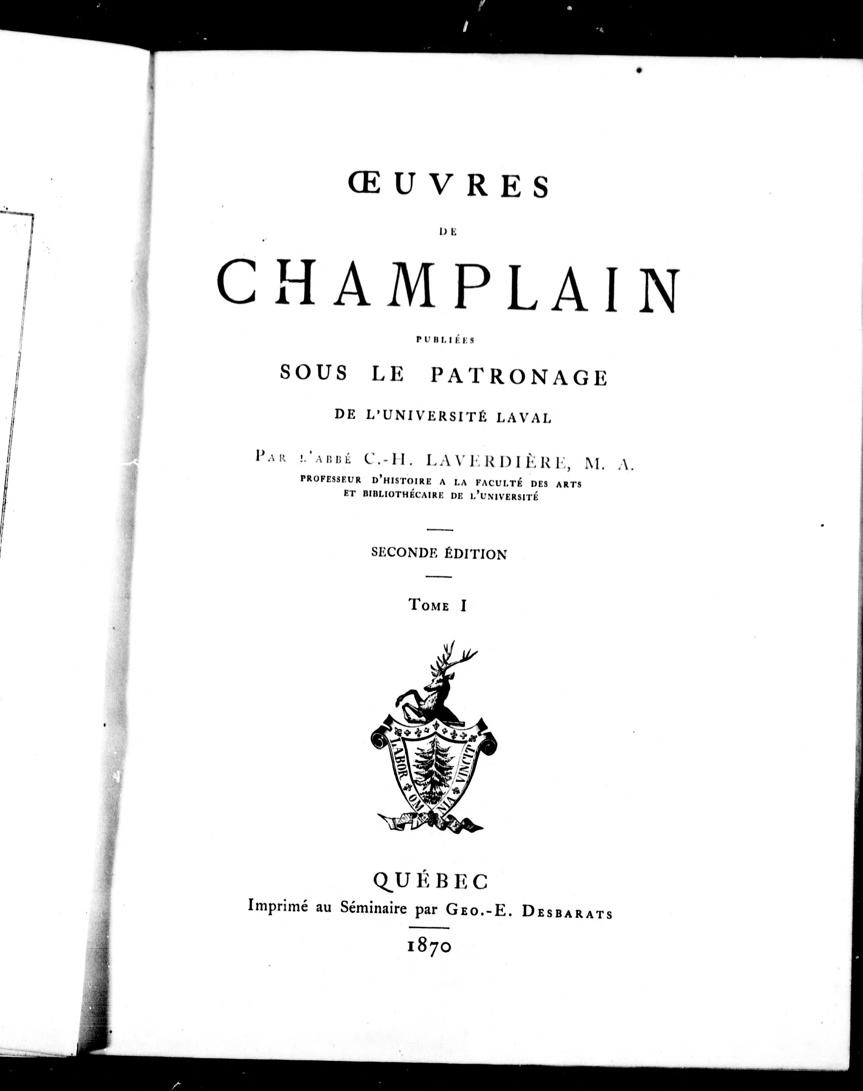 Oeuvres de Champlain