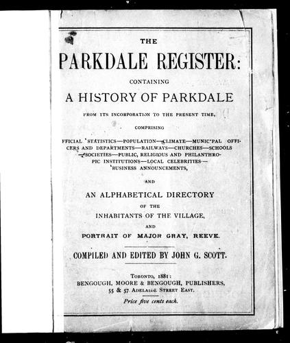The Parkdale Register