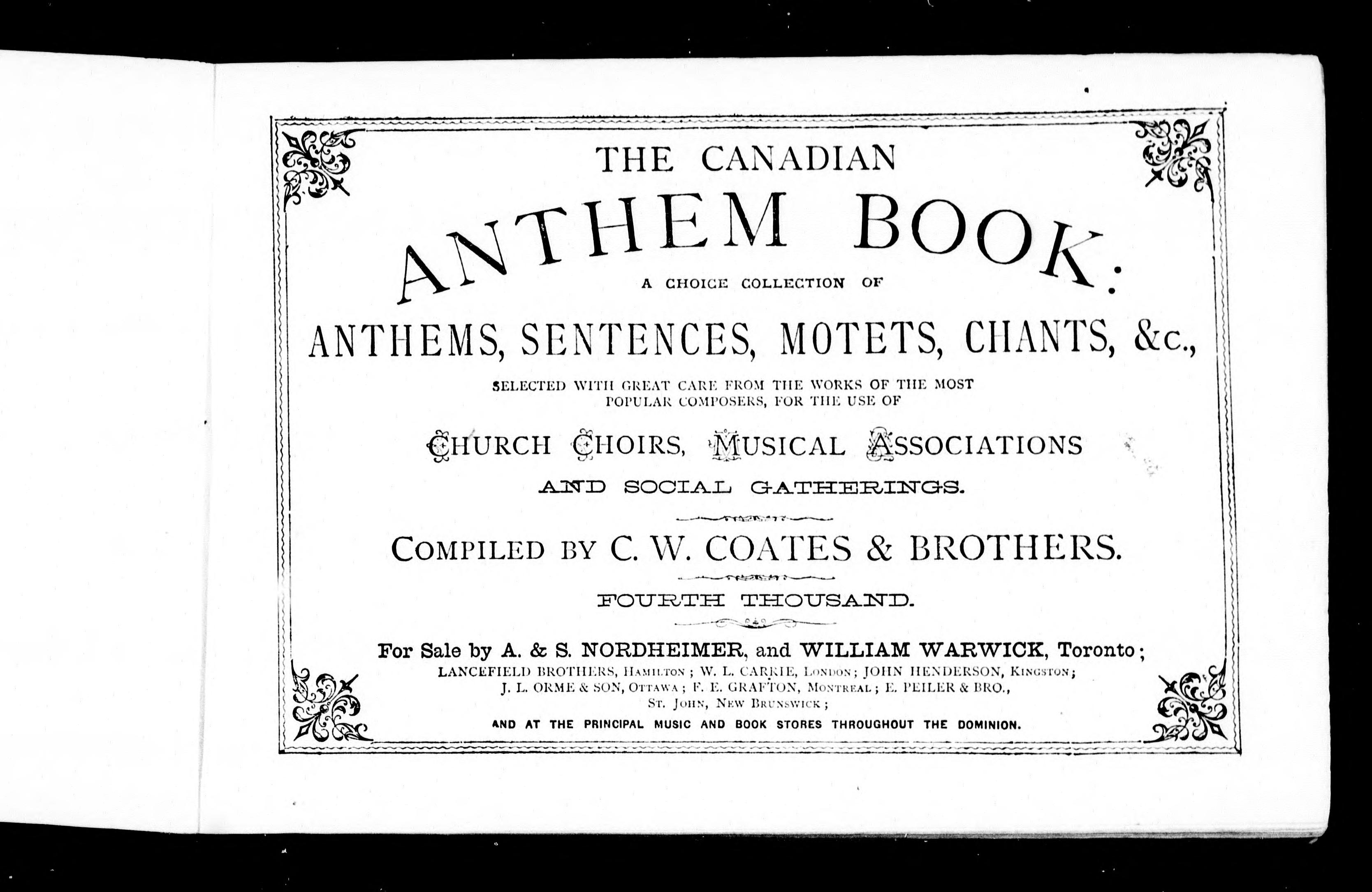The Canadian Anthem Book