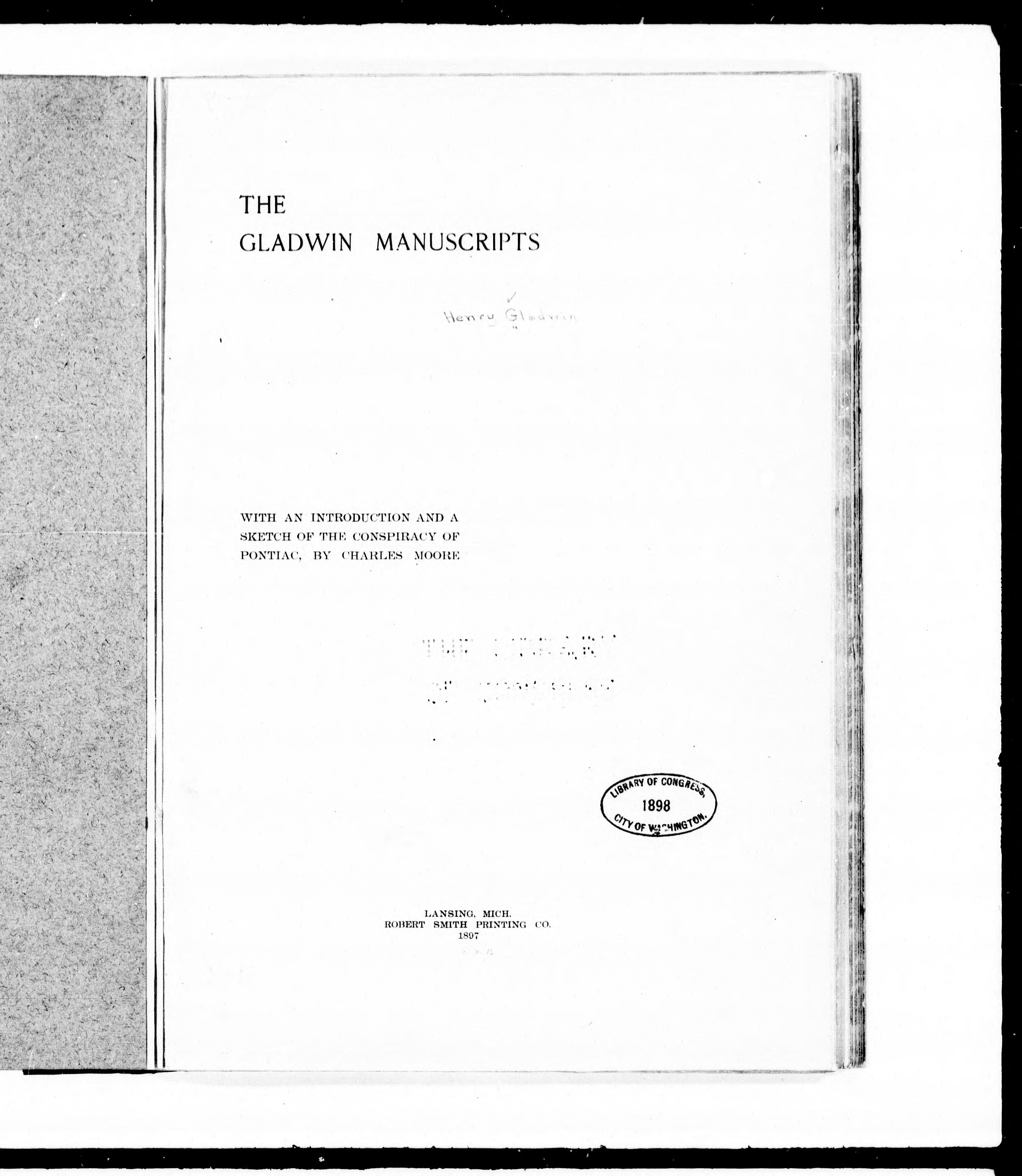 The Gladwin Manuscripts