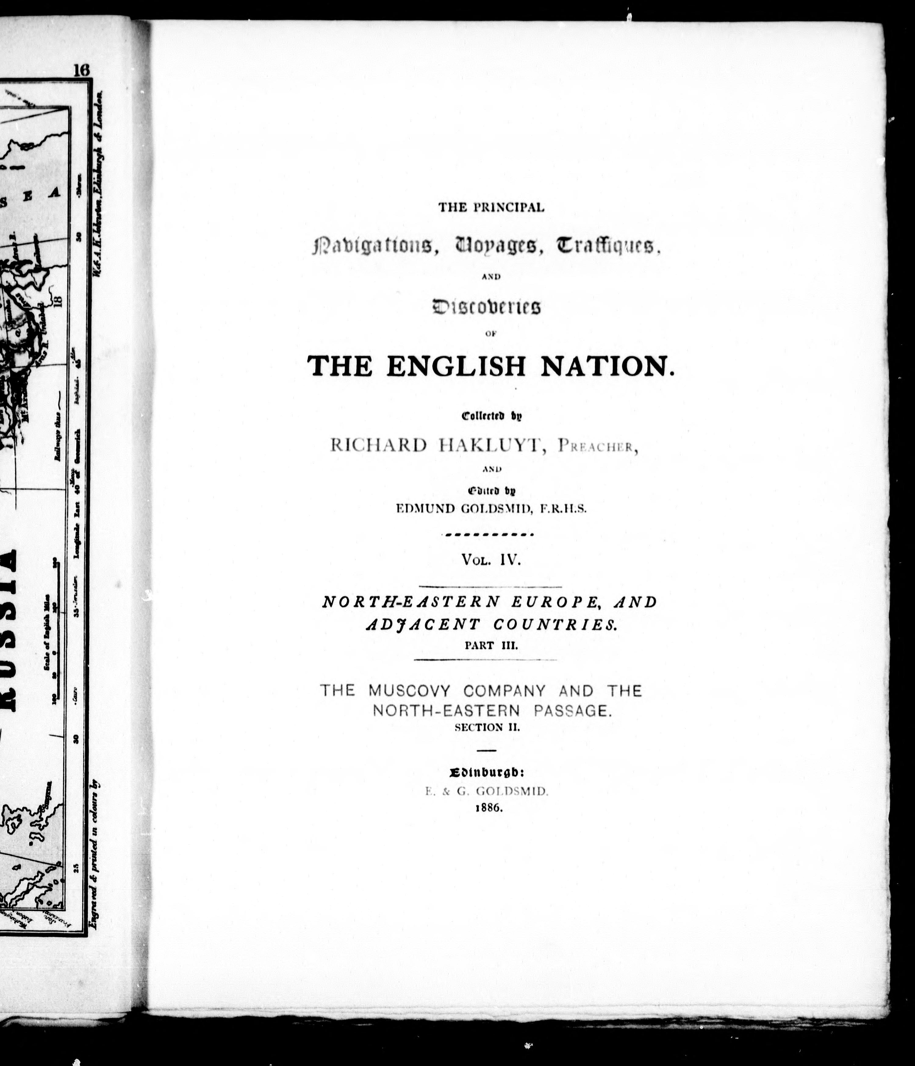 The Principal Navigations, Voyages, Traffiques and Discoveries of the English Nation