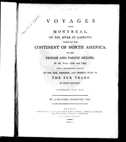 Voyages from Montreal