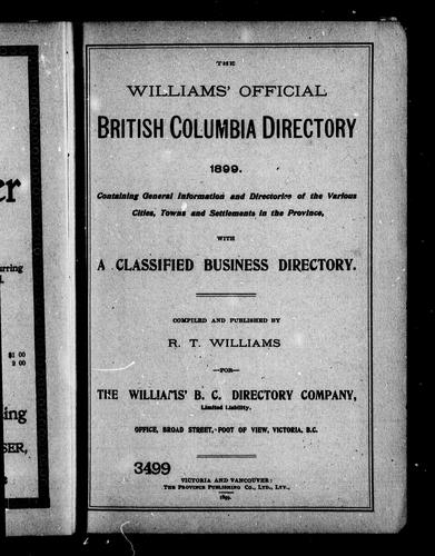 The Williams' Official British Columbia Directory, 1899