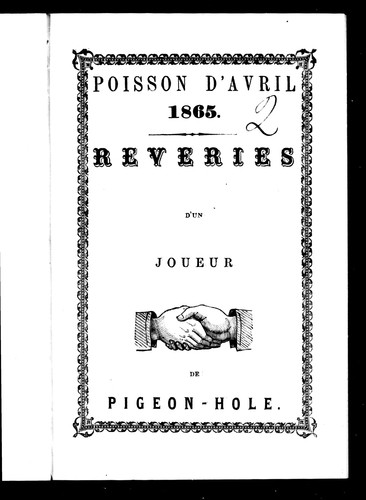 Poisson D'Avril 1865