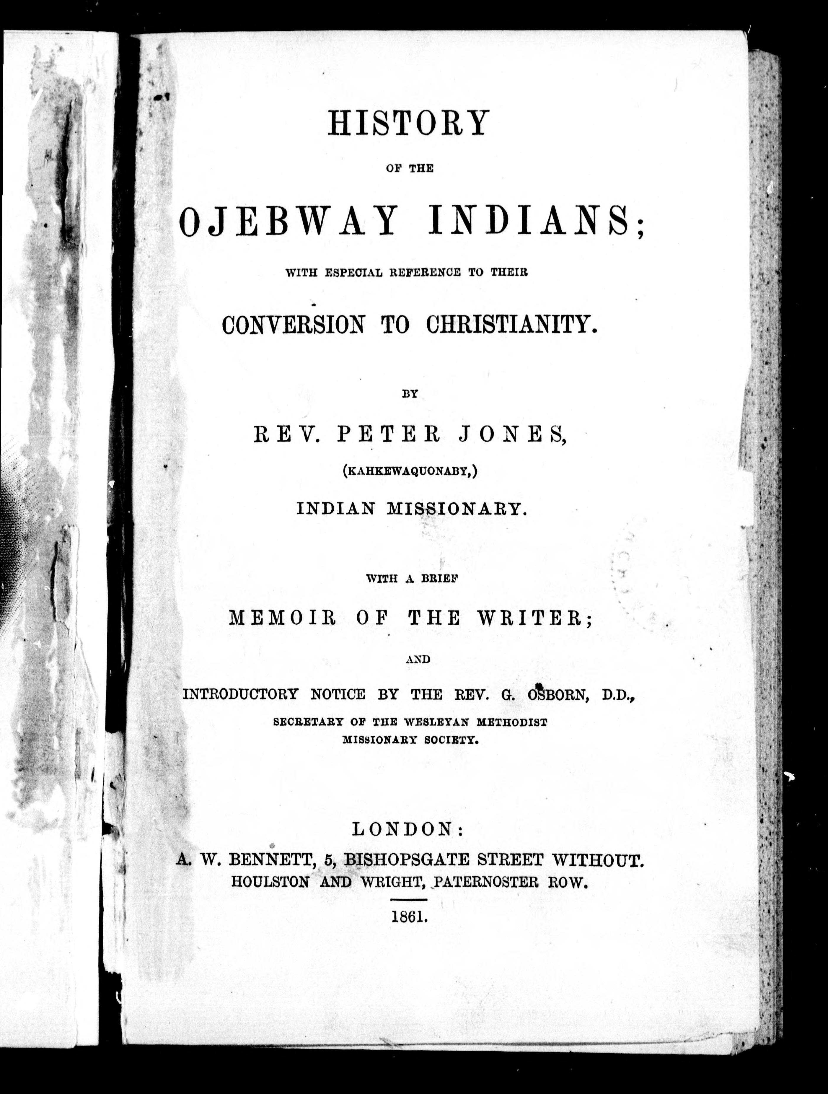 History of the Ojebway Indians