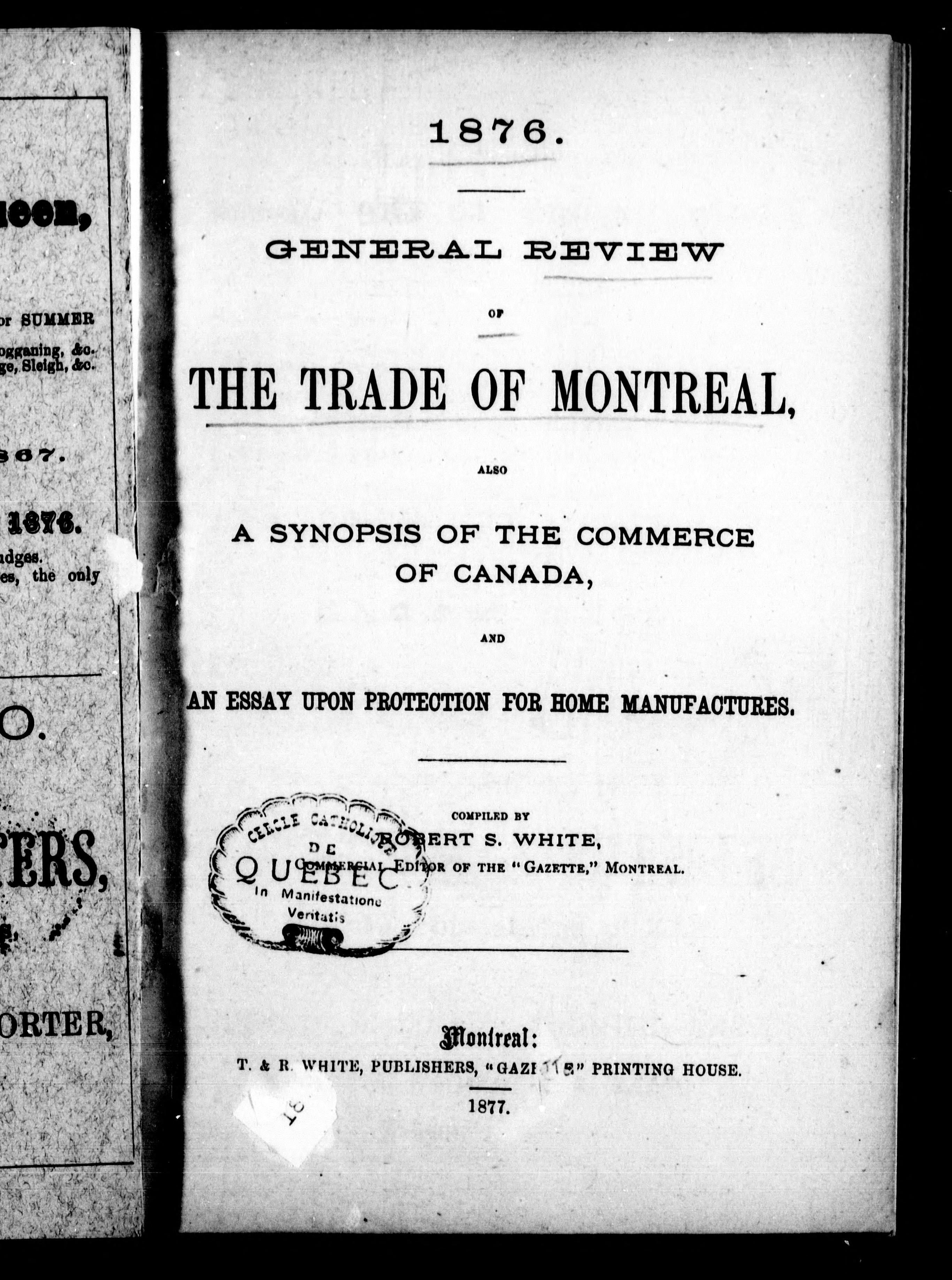 General Review of the Trade of Montreal