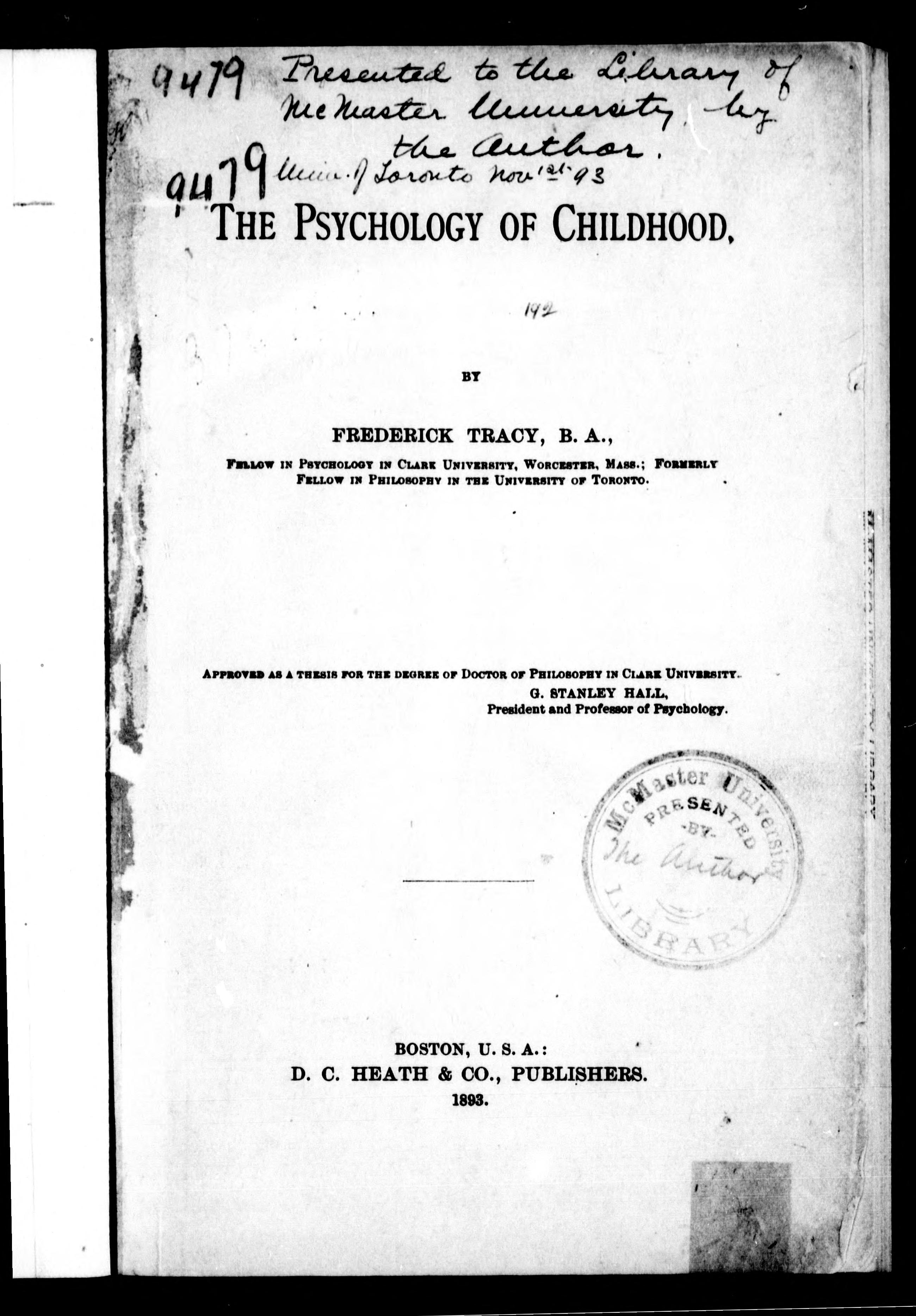 The Psychology of Childhood