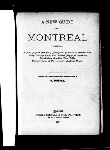 A New Guide to Montreal