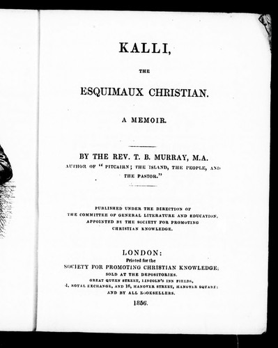 Kalli, The Esquimaux Christian