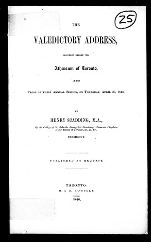 The Valedictory Address
