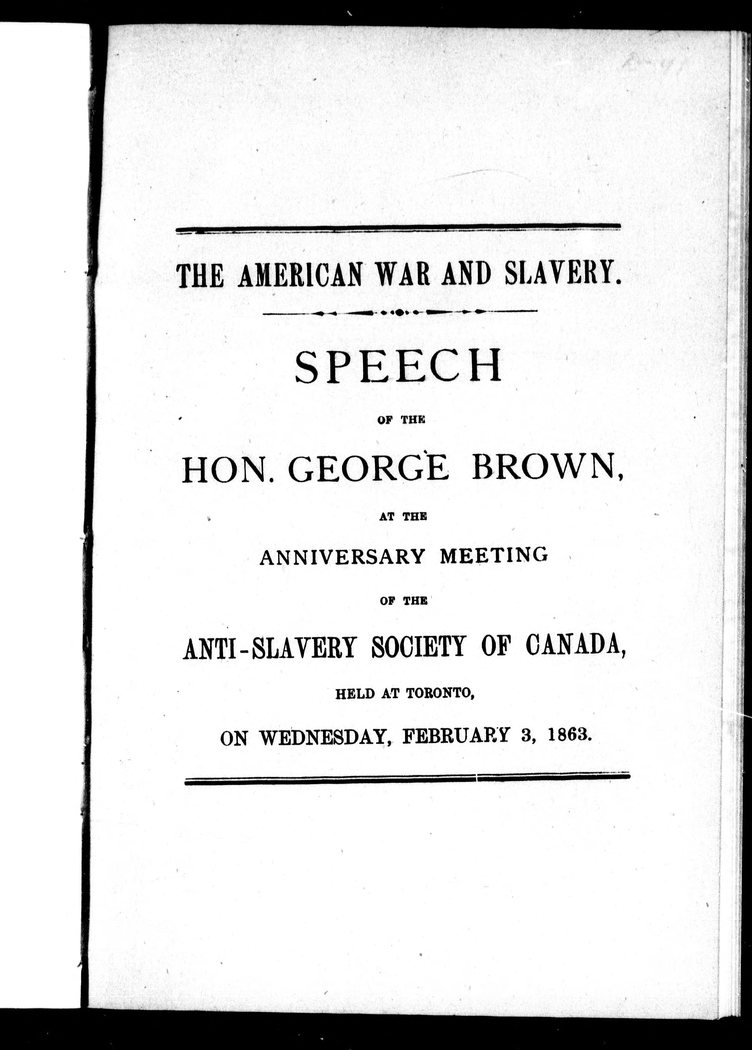 The American War and Slavery