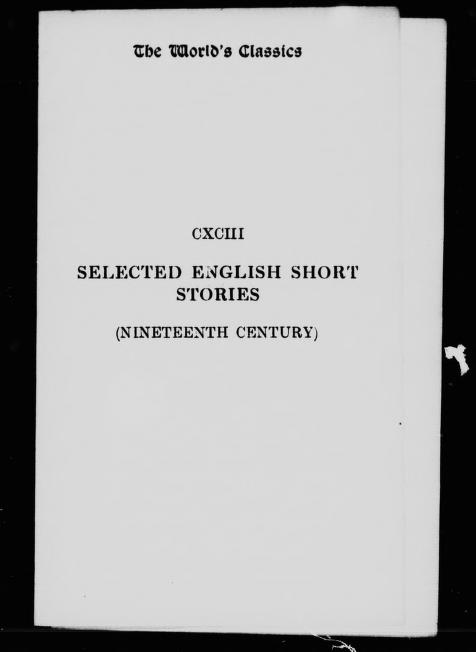 Selected English Short Stories