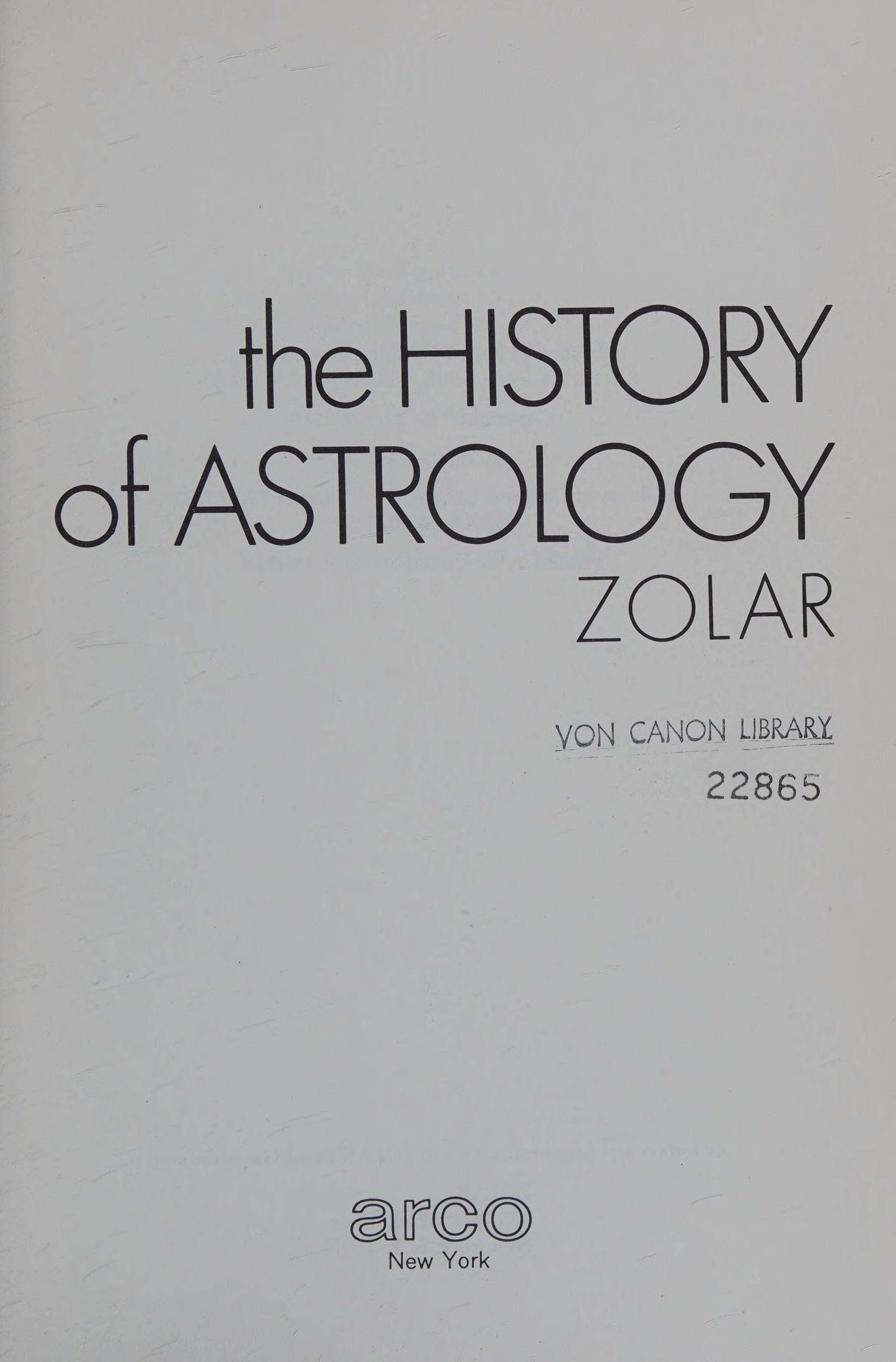 The History of Astrology
