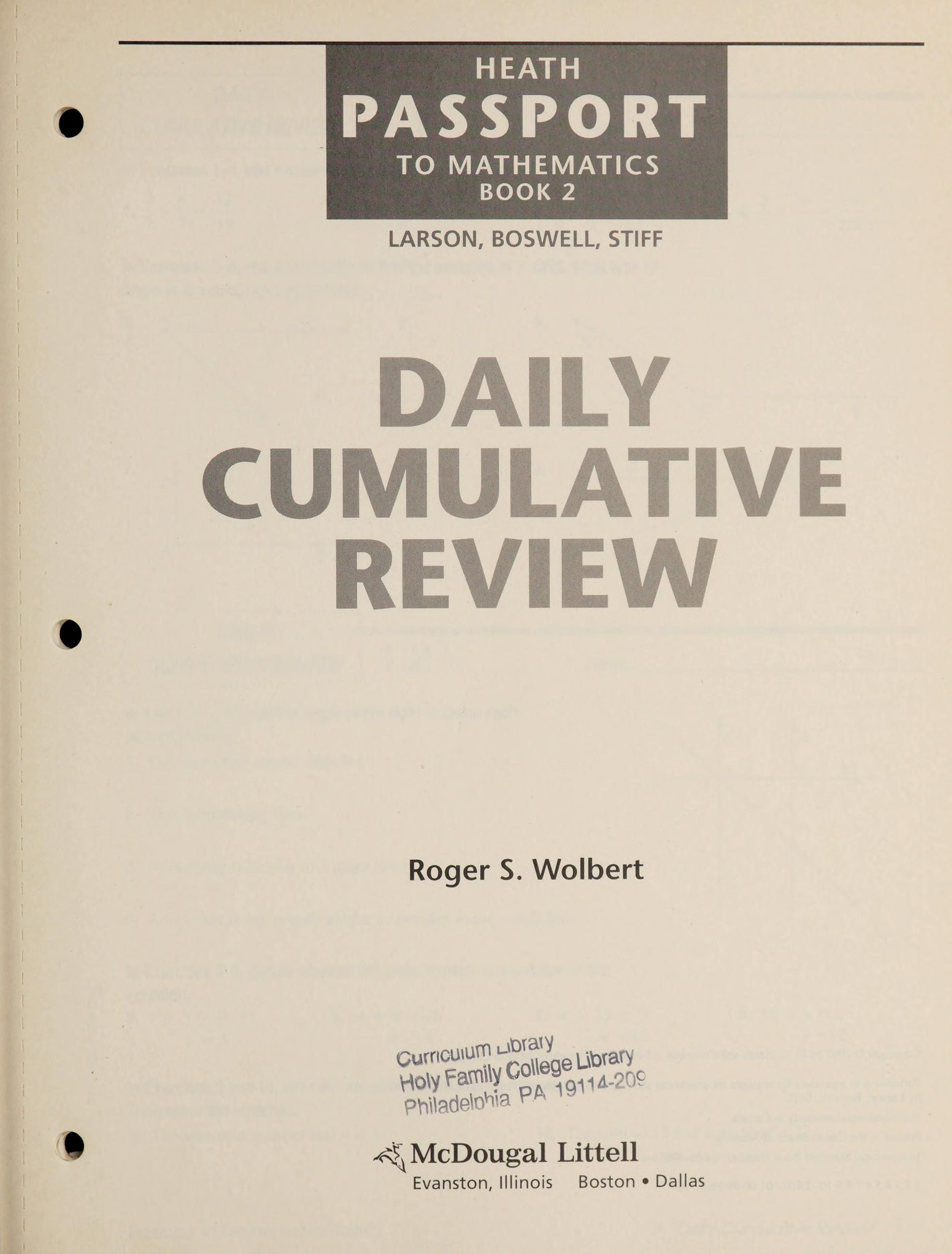 Extra Practice Copymasters Book 2