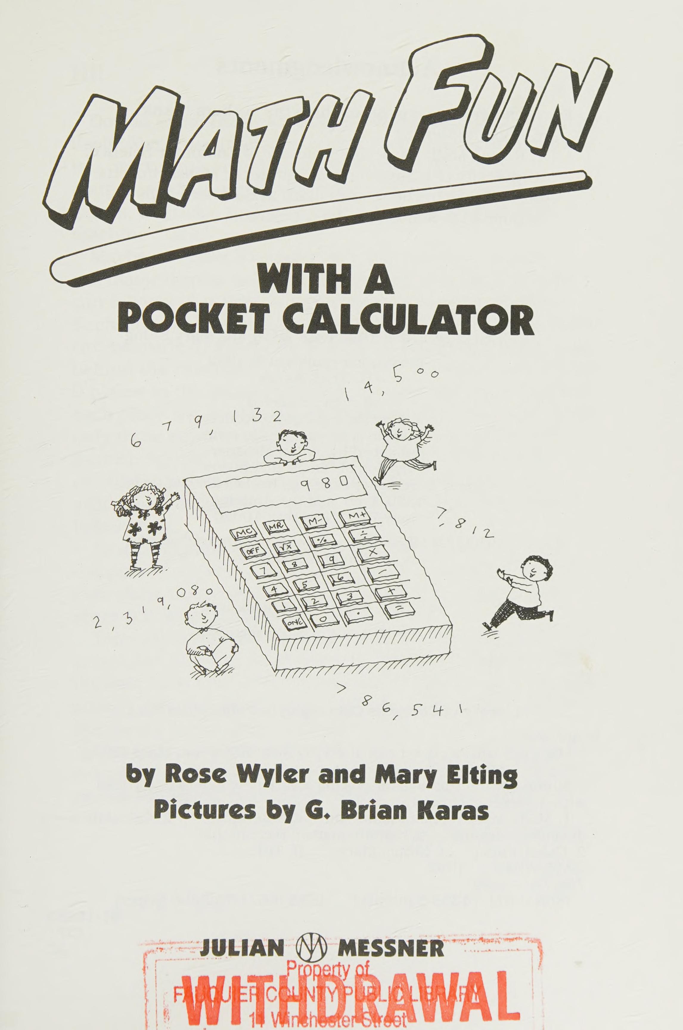 Math Fun with a Pocket Calculator