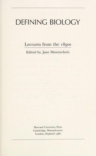 Defining Biology