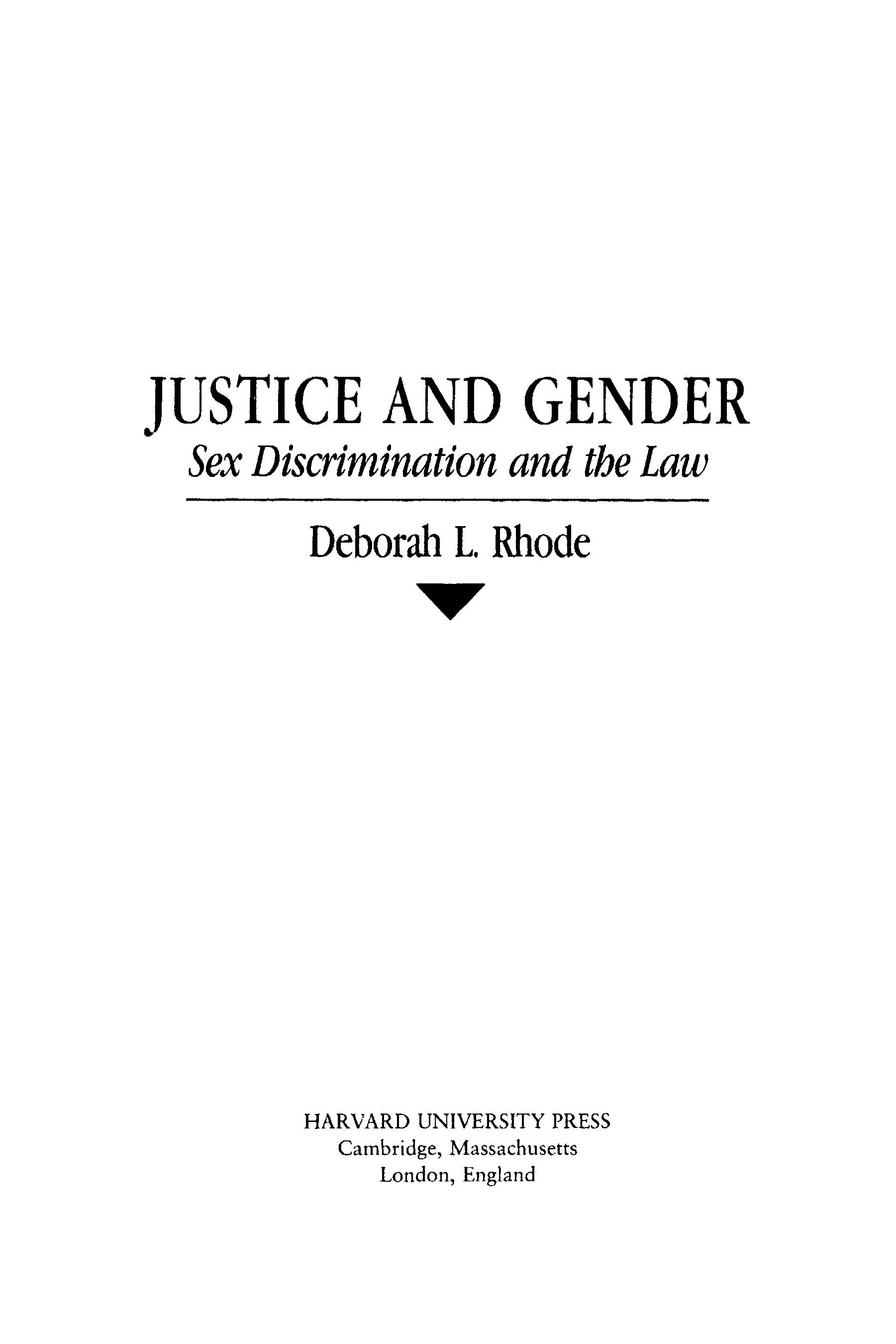 Justice and Gender