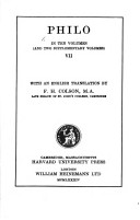 Philo:Volume VII