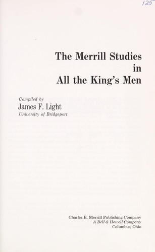 The Merrill Studies In All The King'S Men