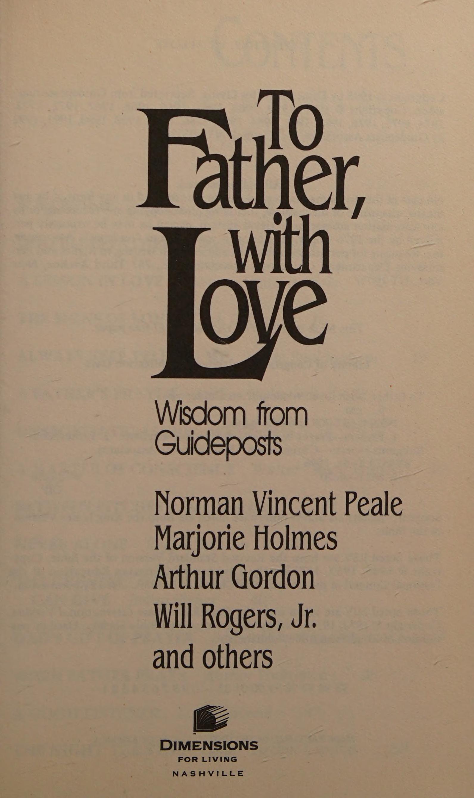 To Father, with Love