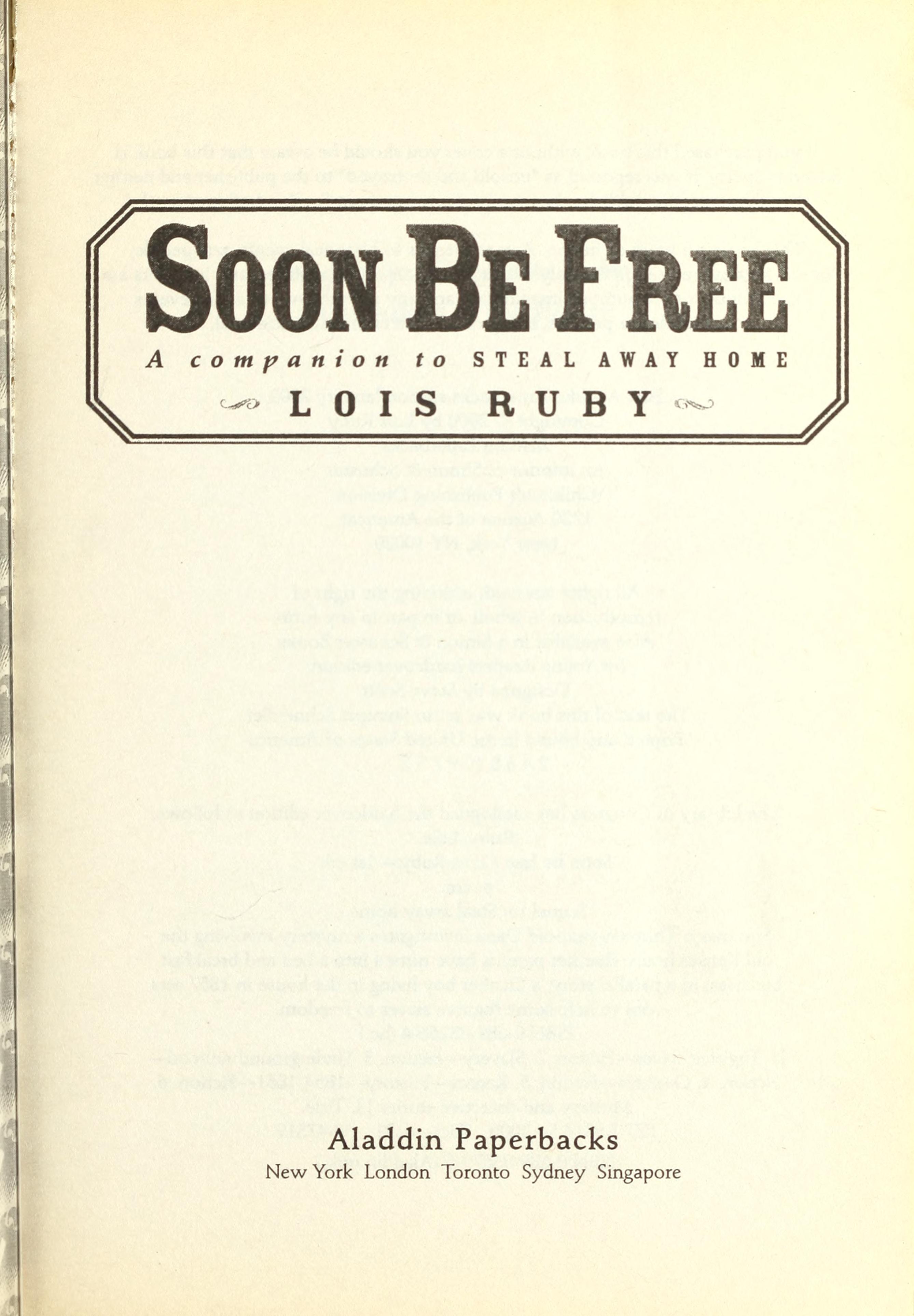 Soon Be Free