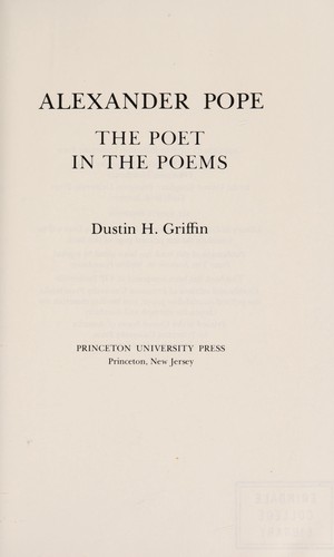 Alexander Pope the poet in the poems