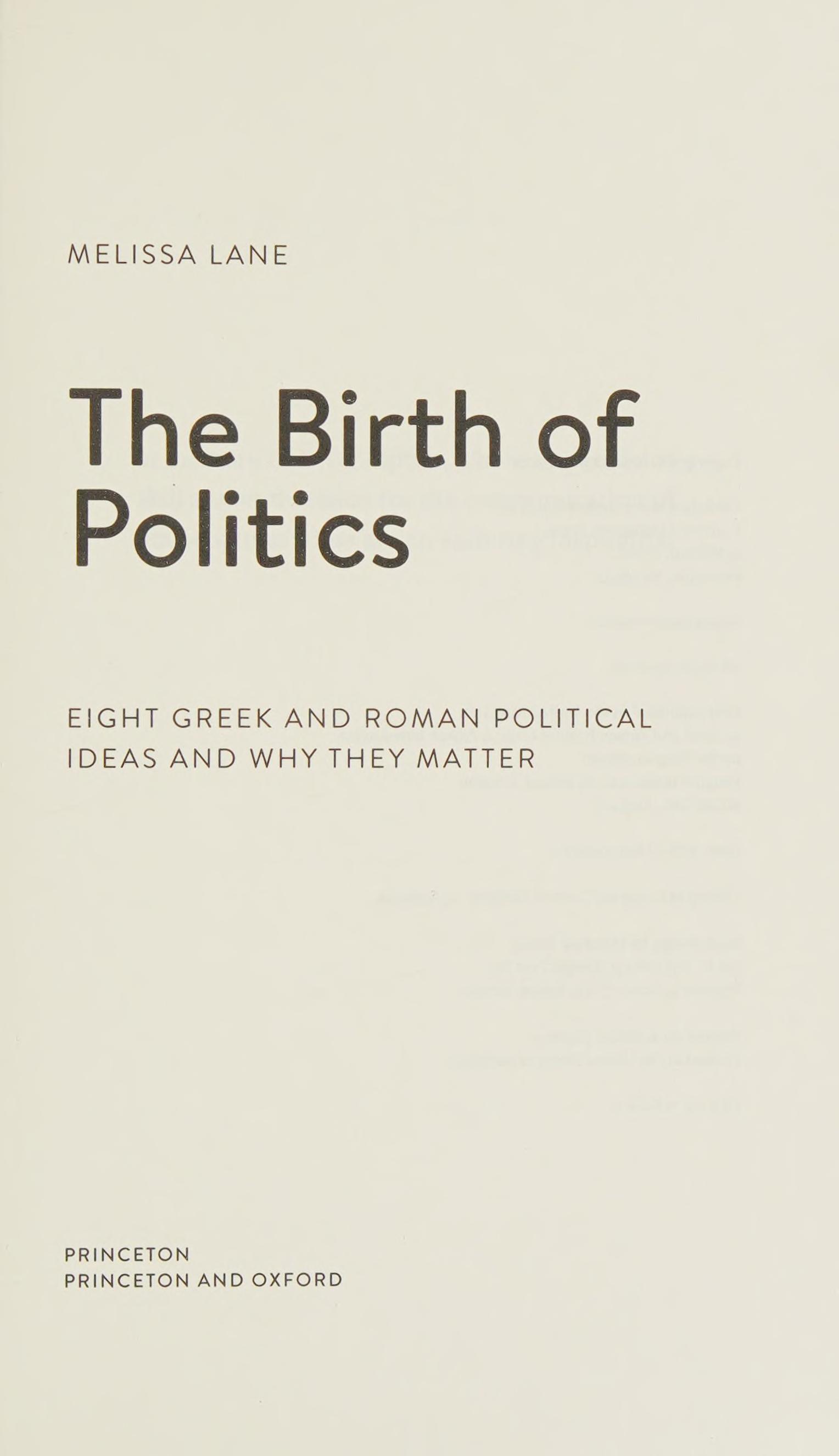 The Birth of Politics
