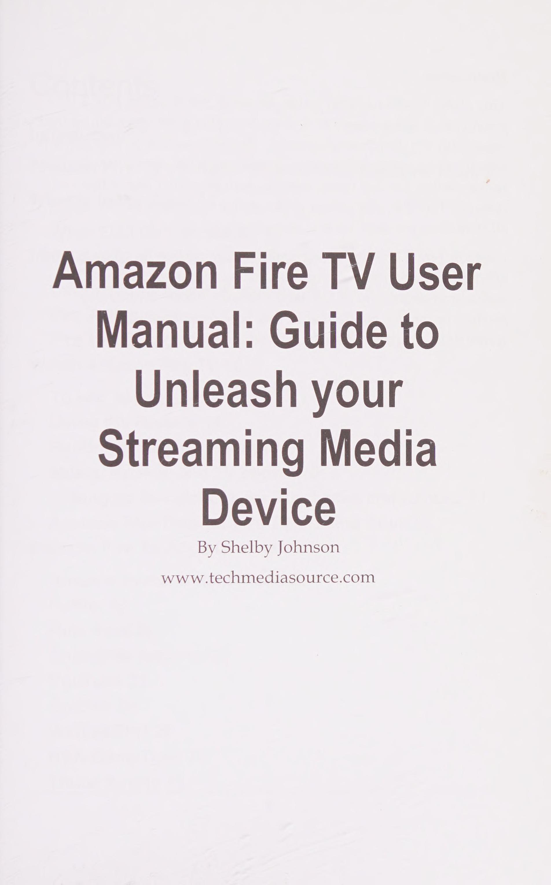 Amazon Fire TV User Manual