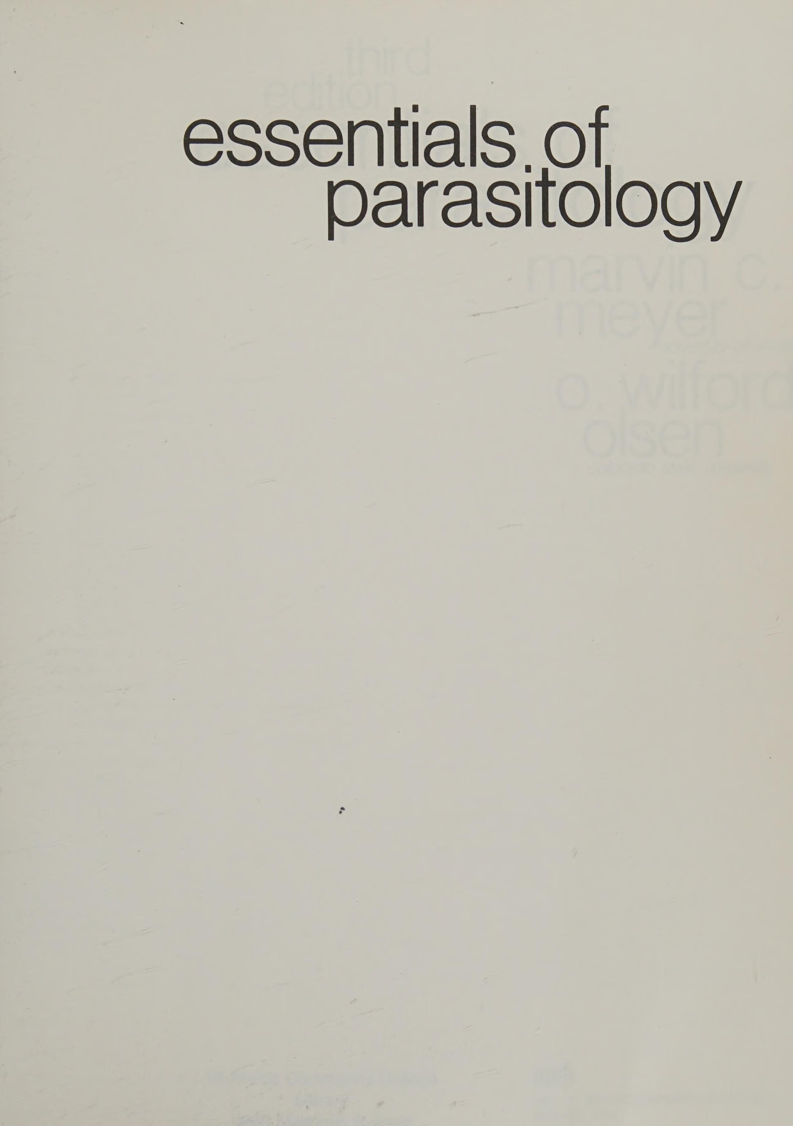 Essentials Of Parasitology