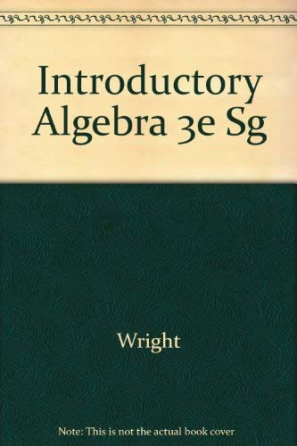 Introductory Algebra 3e Sg